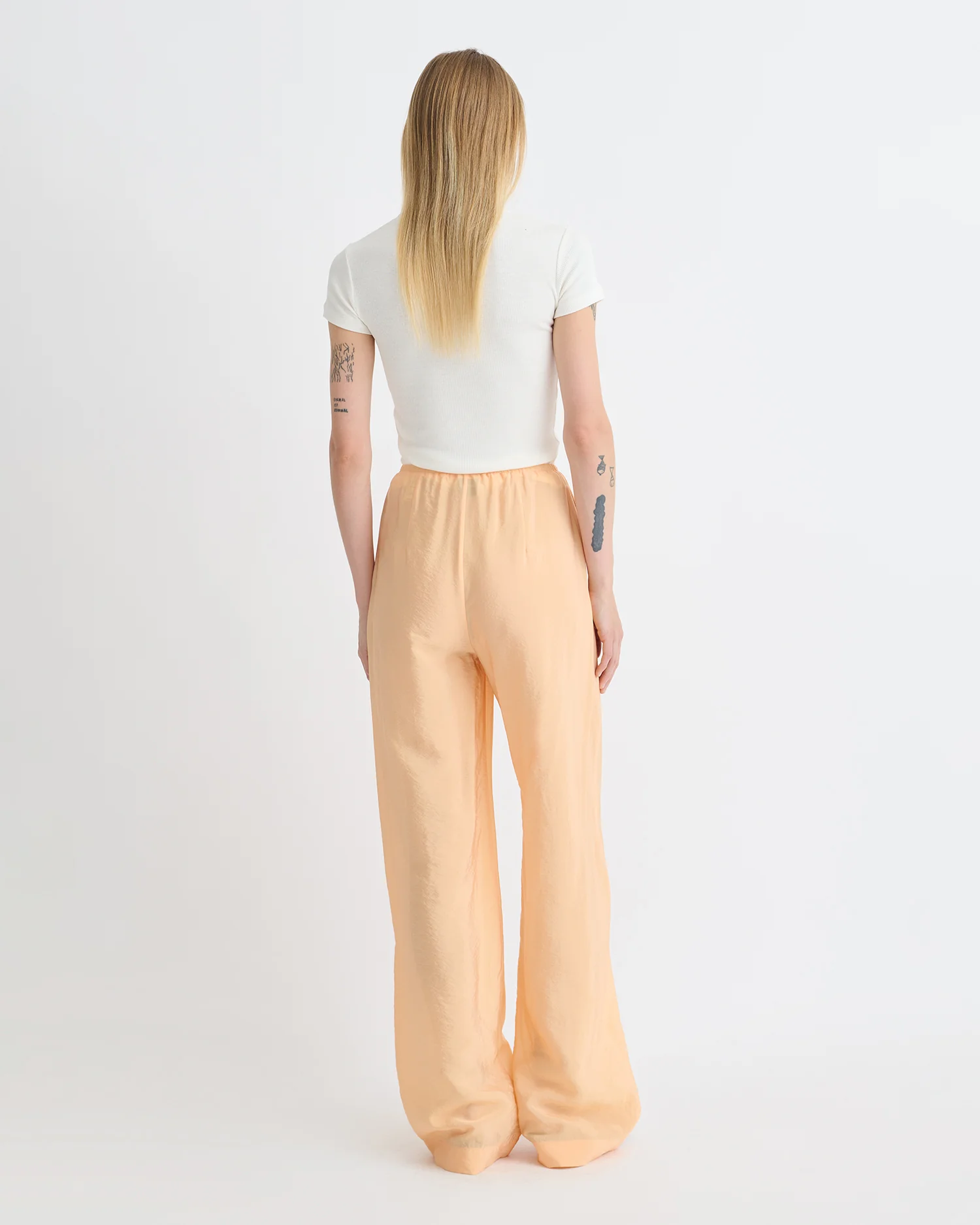 Arvenn - Crepe Organza Pants - Apricot - Image 3