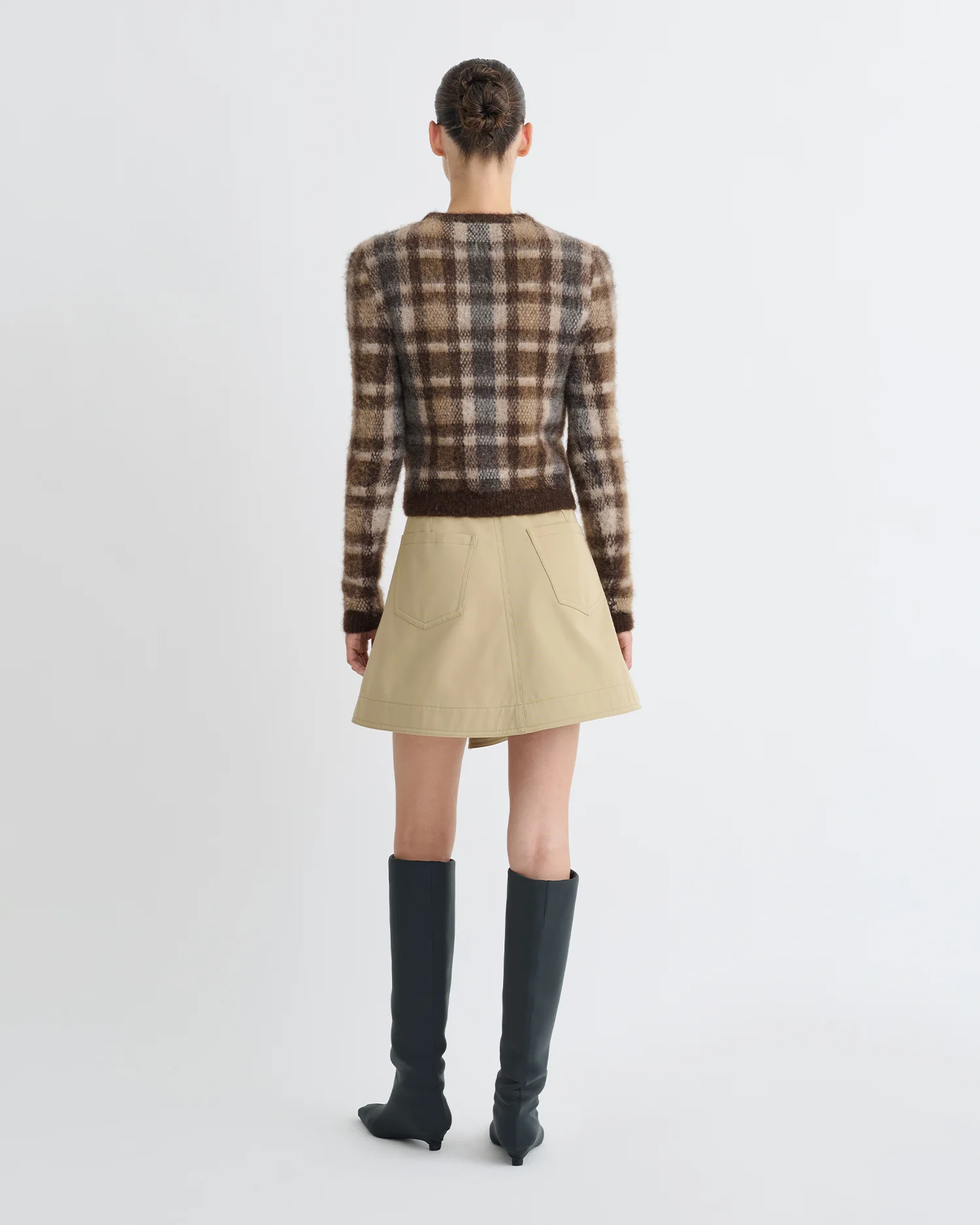 Inge - Bonded Trench Mini Skirt - Beige - Image 4