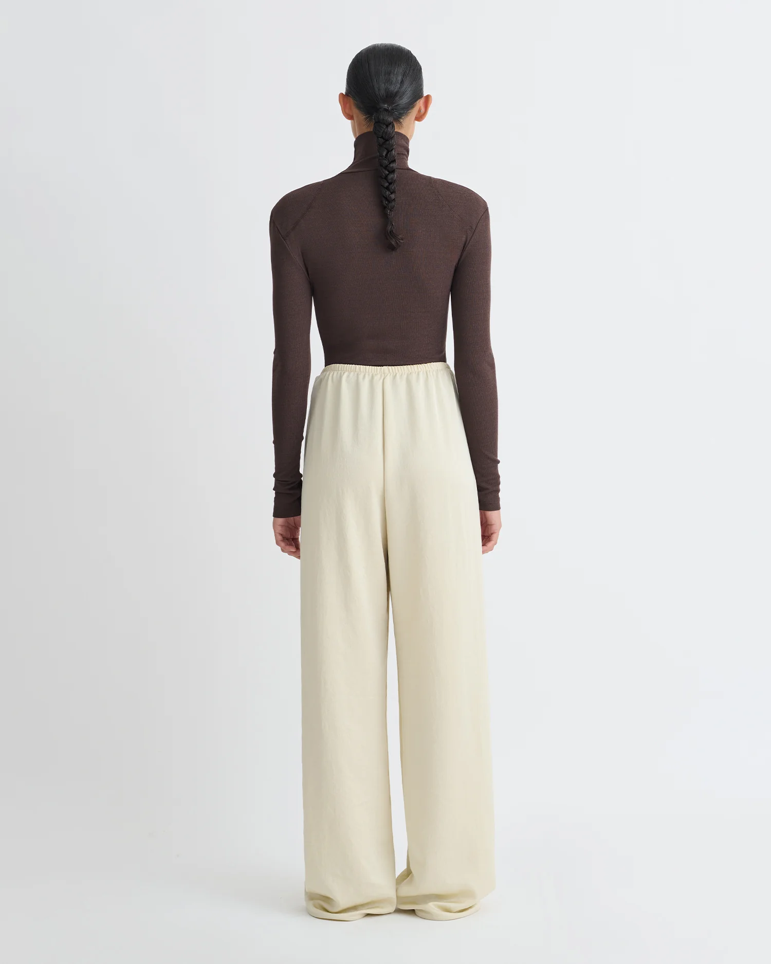 Nayeli - Mesh Jersey Long Sleeved Top - Dark Oak - Image 3