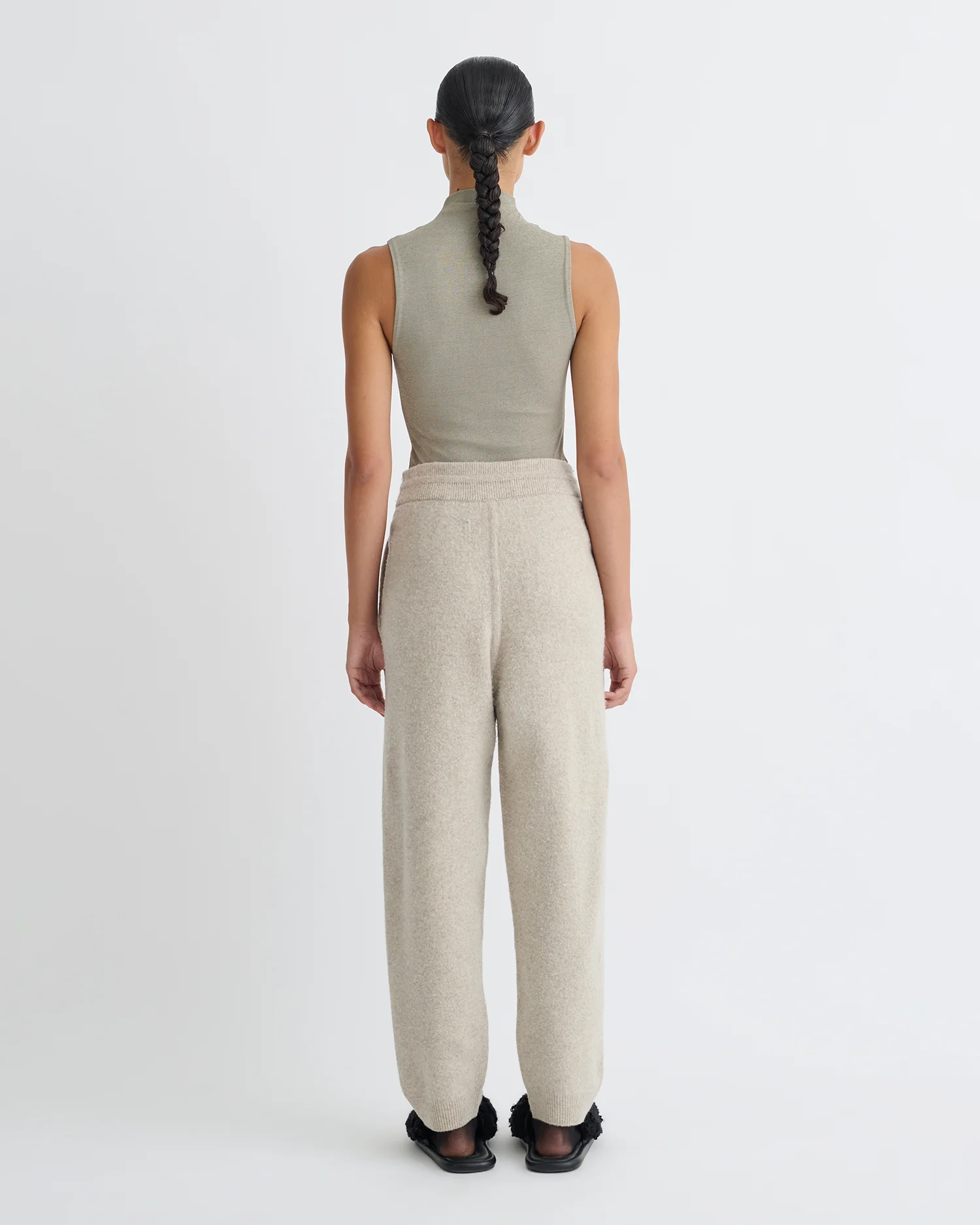 Annyka - Mesh Jersey Sleeveless Top - Fog - Image 3