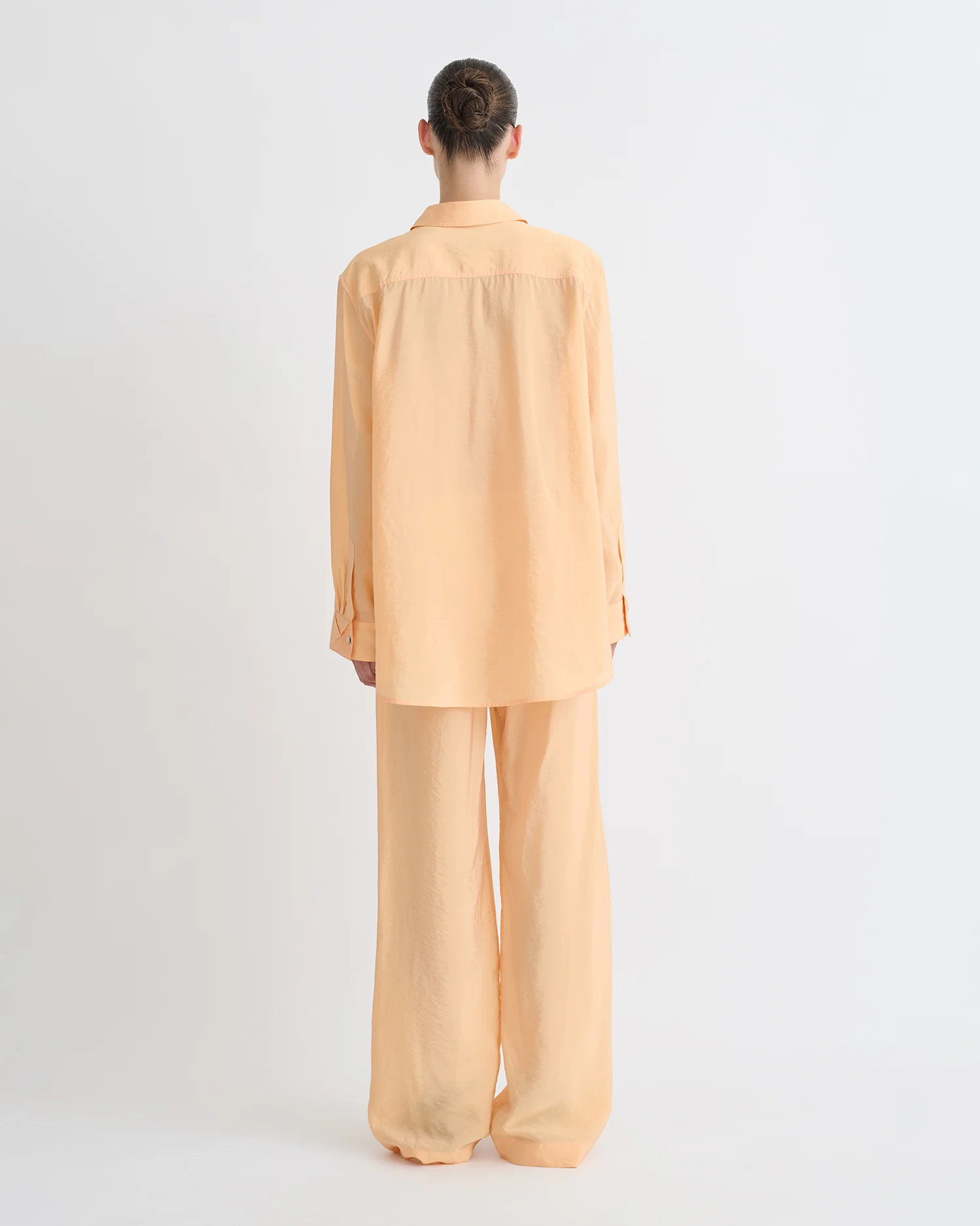 Arleen - Crepe Organza Shirt - Apricot - Image 3