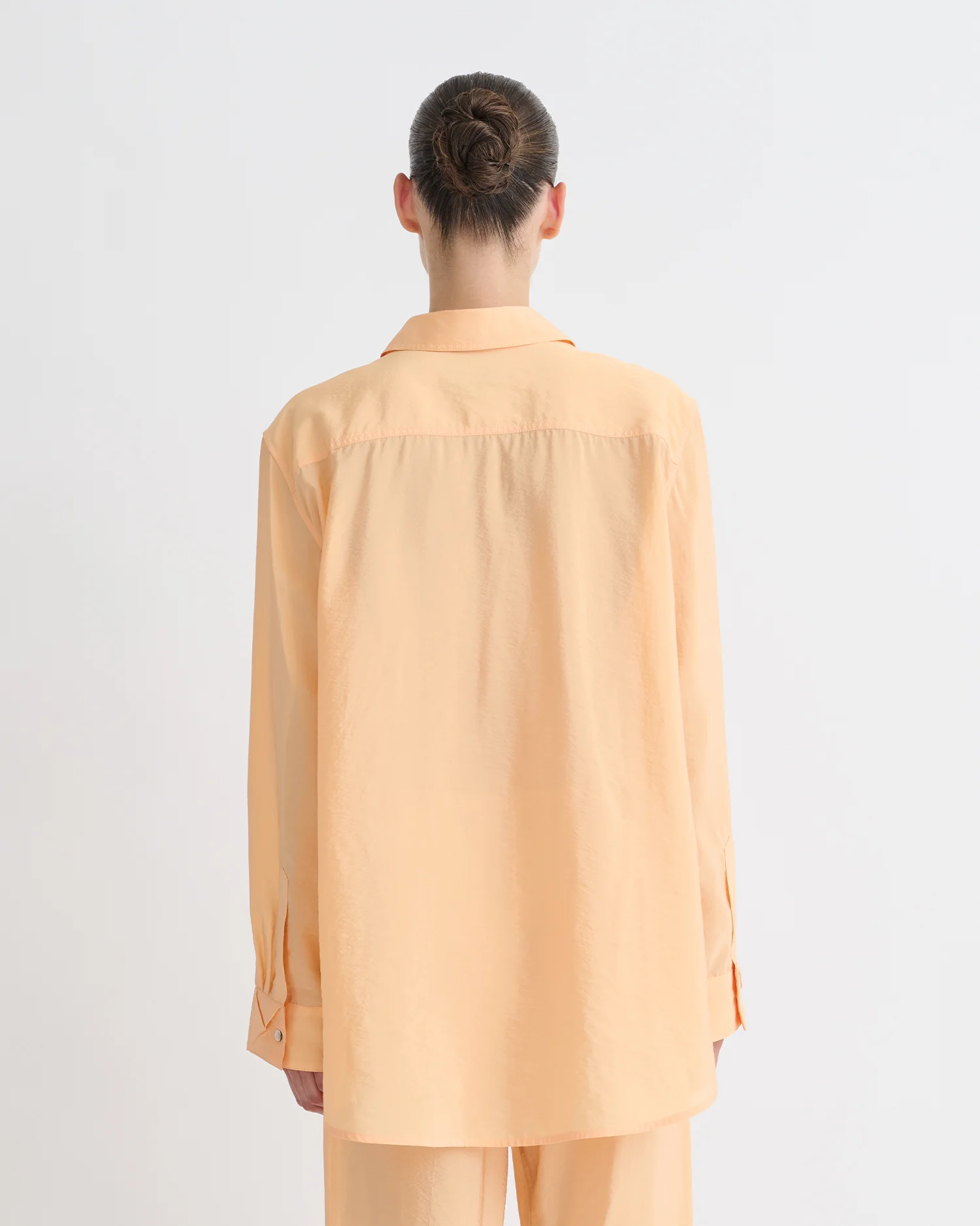 Arleen - Crepe Organza Shirt - Apricot - Image 5