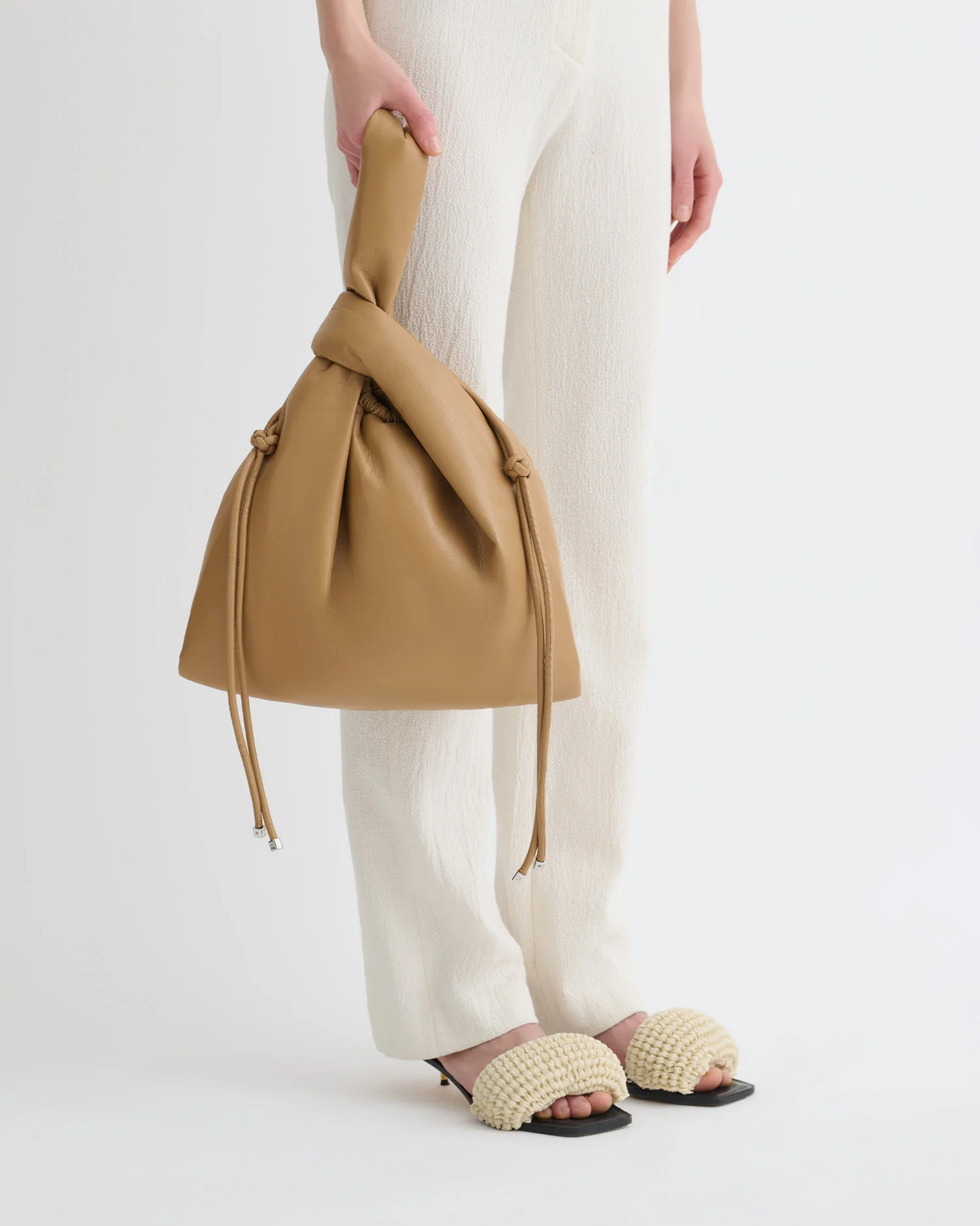 Jen Drawstring - Okobor™ Alt-Leather Bag - Oak - Image 6