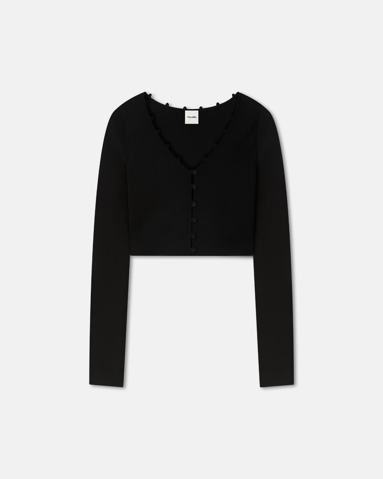 Dovie - Cropped Cardigan - Black - Image 4