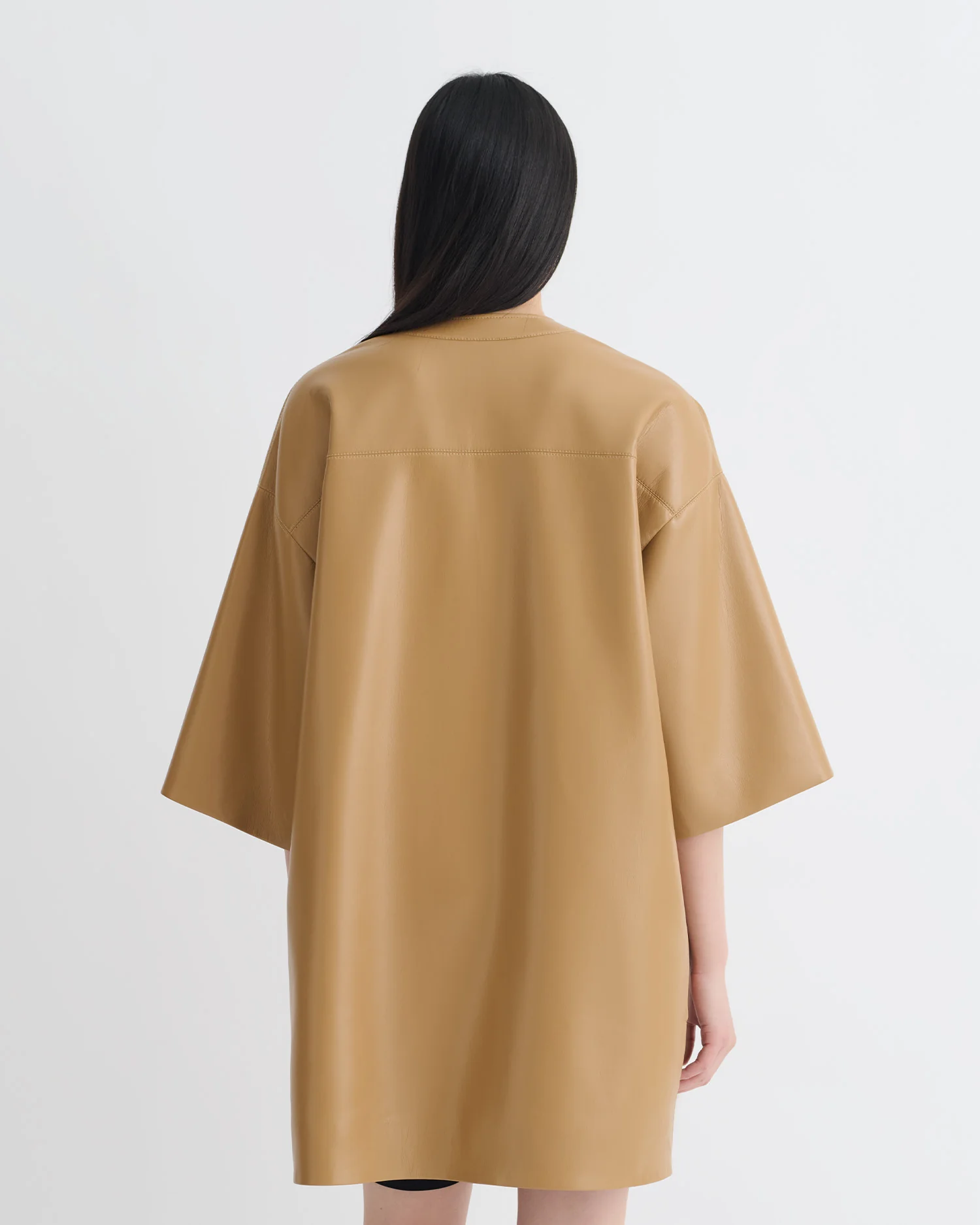 Ingar - Okobor™ Alt-Leather Mini Dress - Oak - Image 4