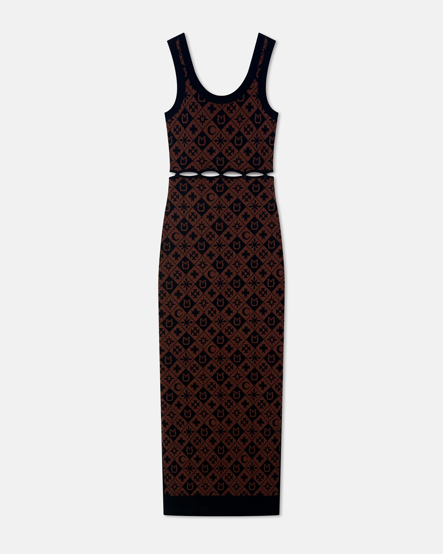 Maves - Knitted Midi Dress - Symbol Tile Mahogany - Image 3