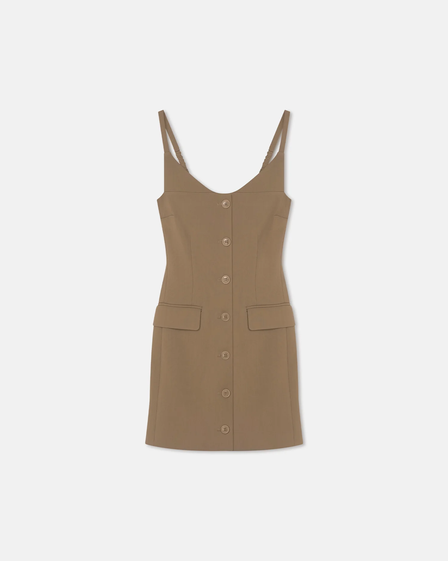 Peitho - Tailored Mini Dress - Brown - Image 5