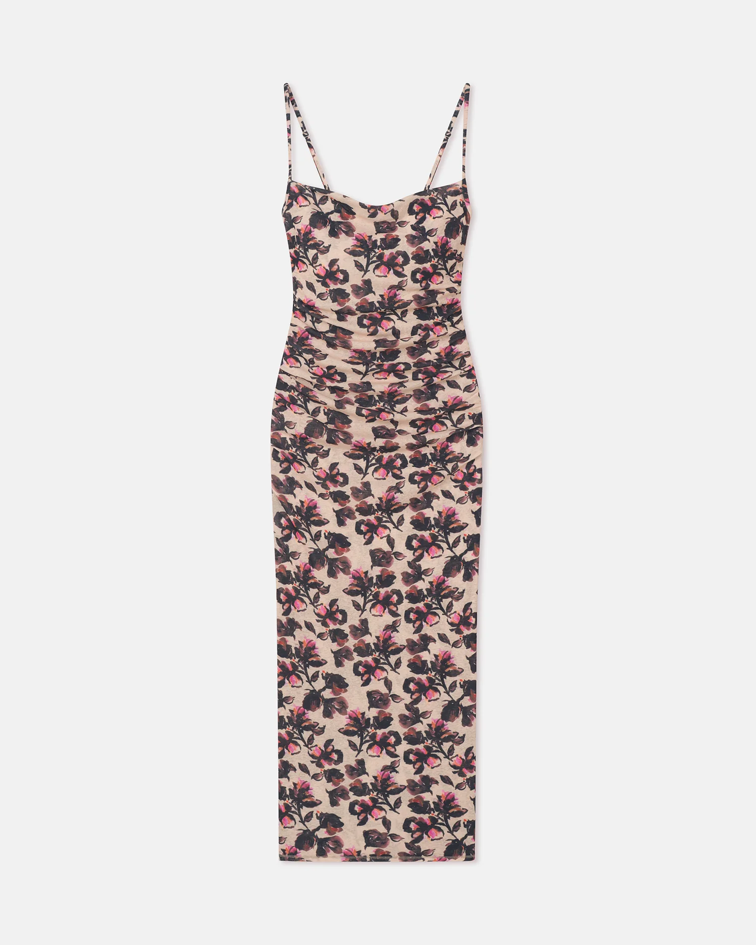 Alexa - Printed Mesh Jersey Midi Dress - Tapestry Floral - Image 3
