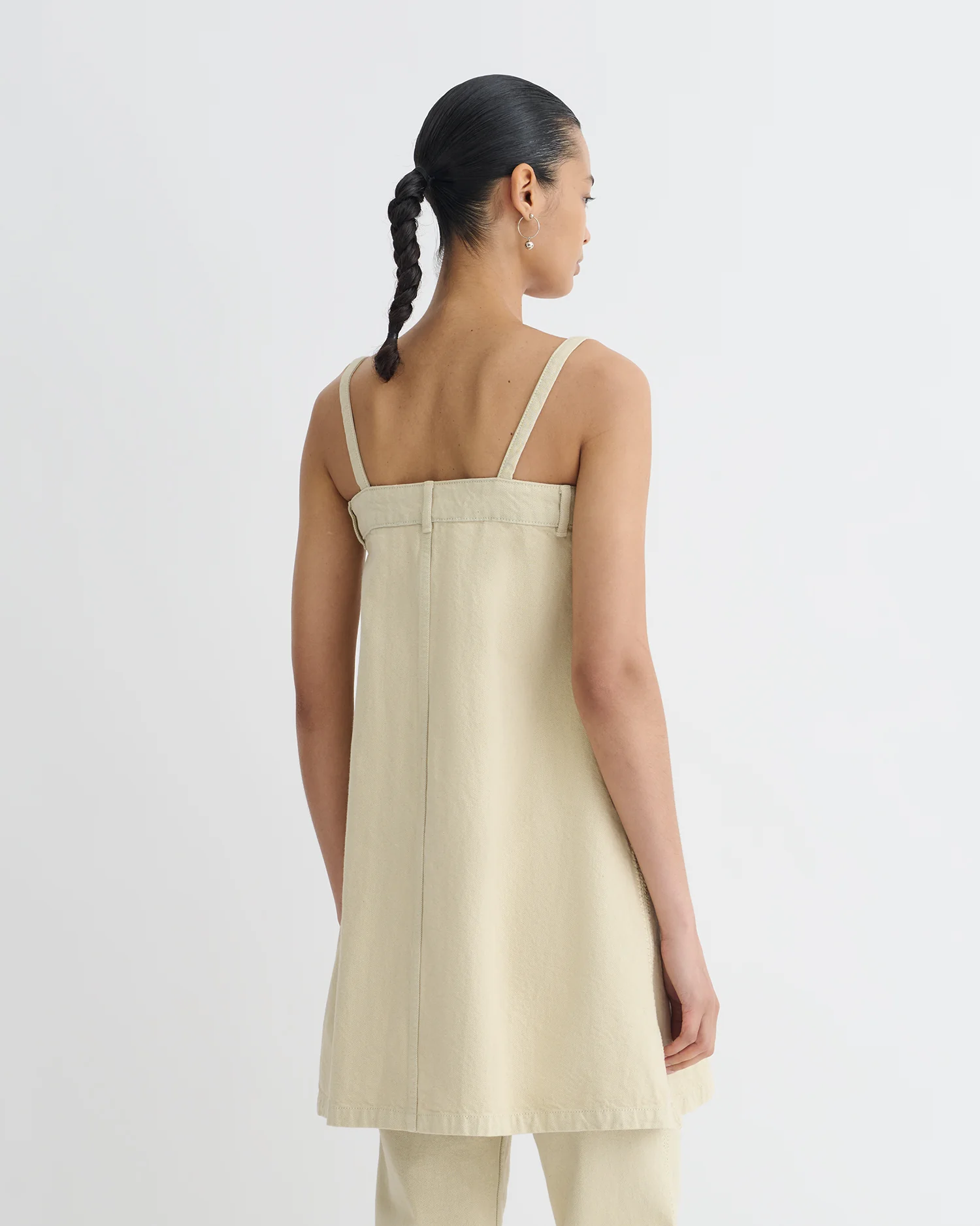 Lidwina - Denim mini dress - Beige - Image 2