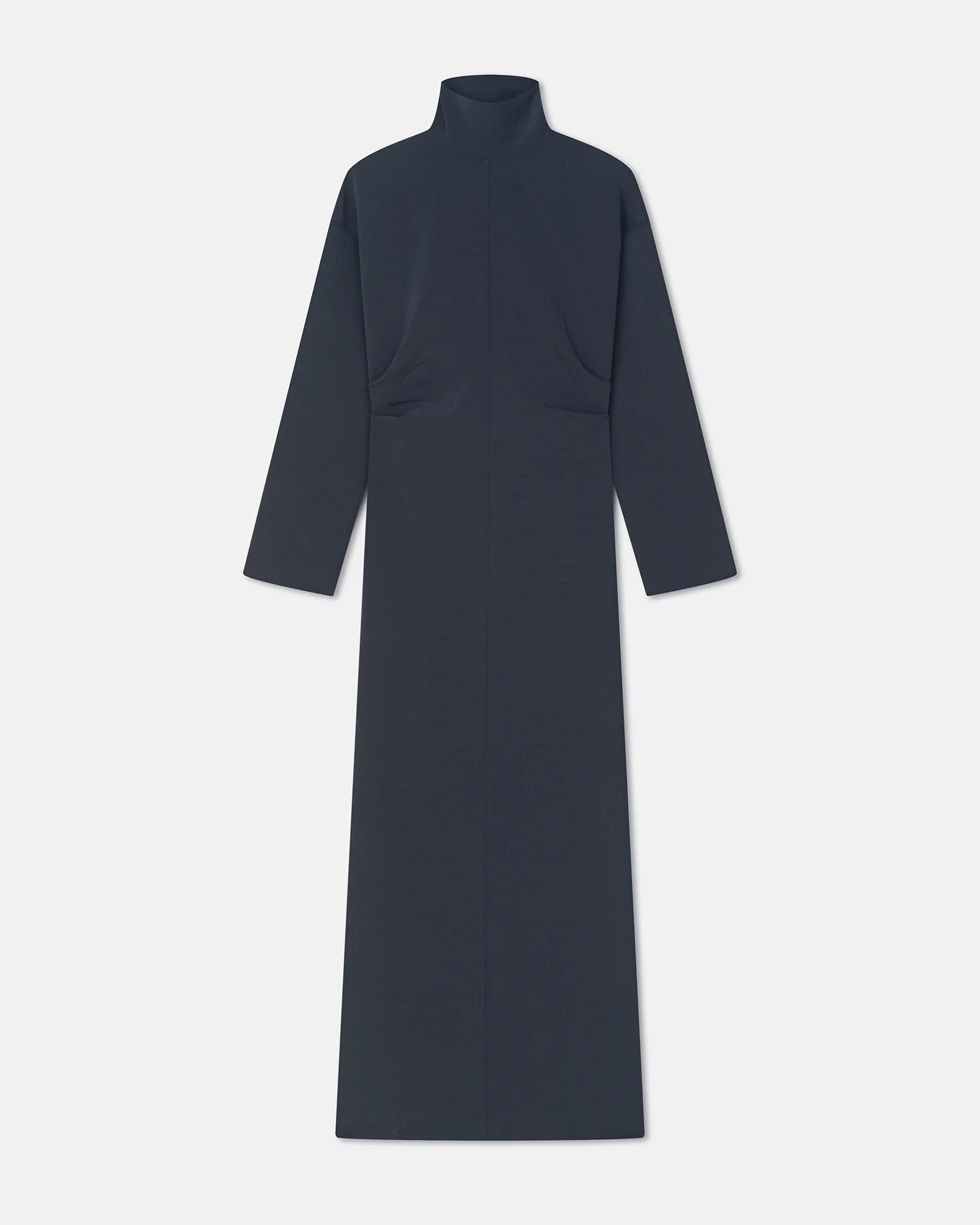 Jasmon - Draped Paper Jersey Turtleneck Dress - Dusty Blue - Image 3