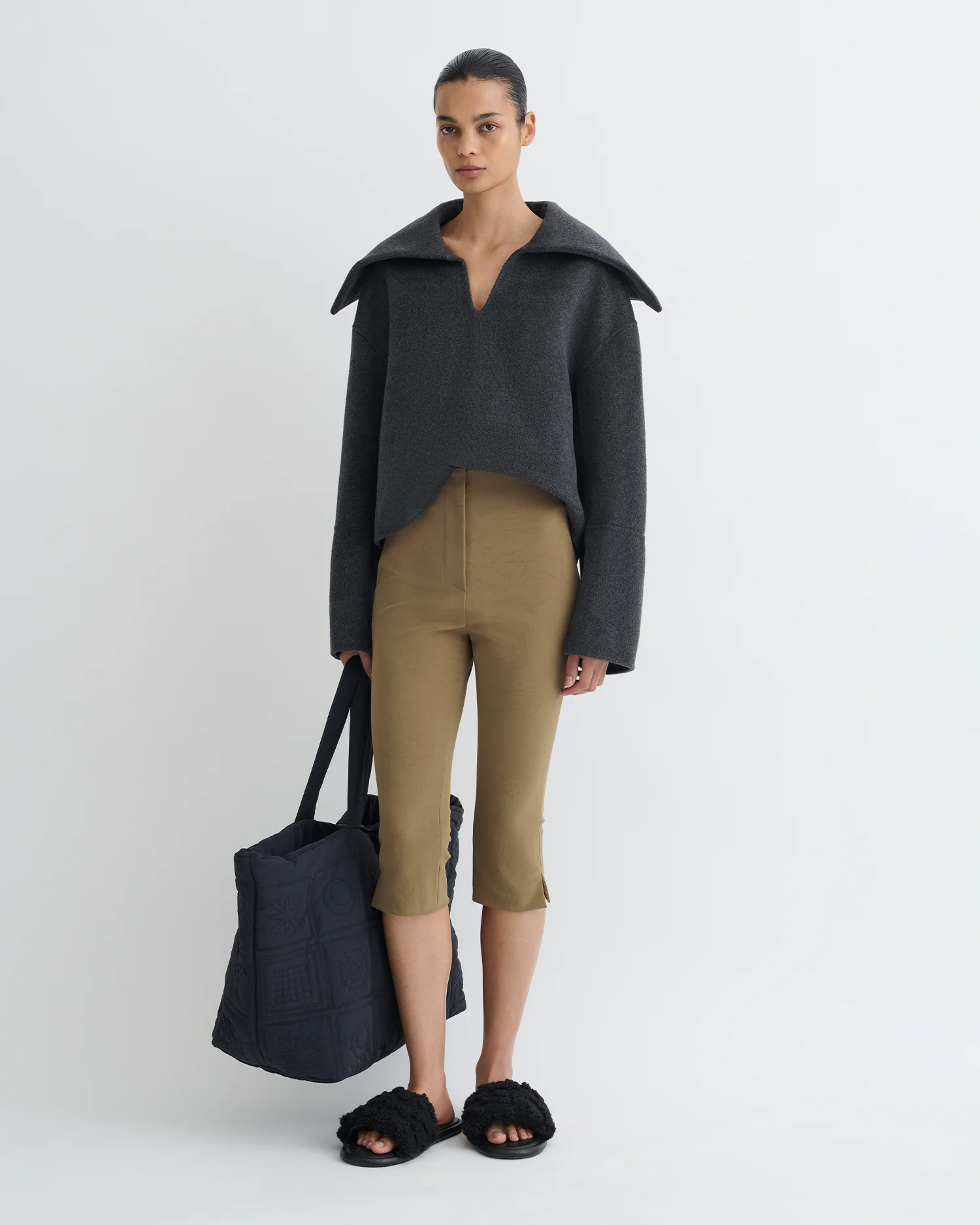 Maxe - Double Wool Jacket - Grey Melange - Image 2