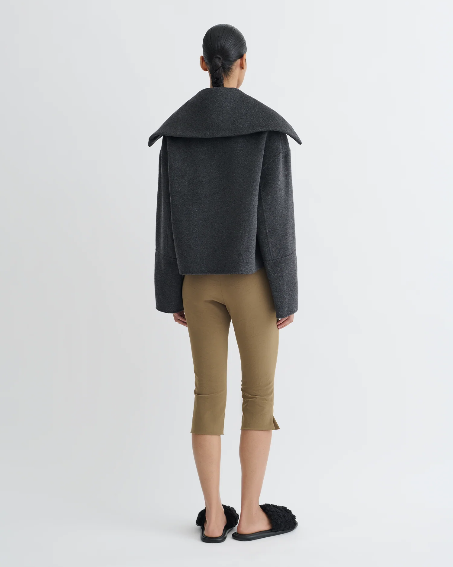 Maxe - Double Wool Jacket - Grey Melange - Image 3