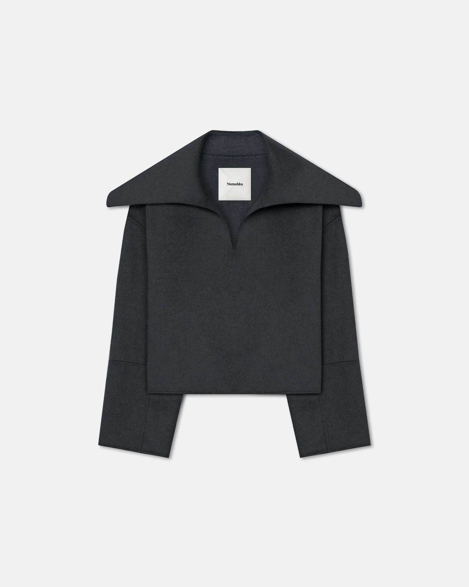Maxe - Double Wool Jacket - Grey Melange - Image 4