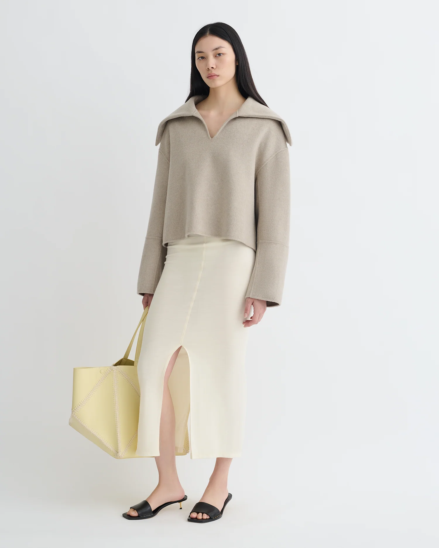 Maxe - Double Wool Jacket - Stone - Image 2