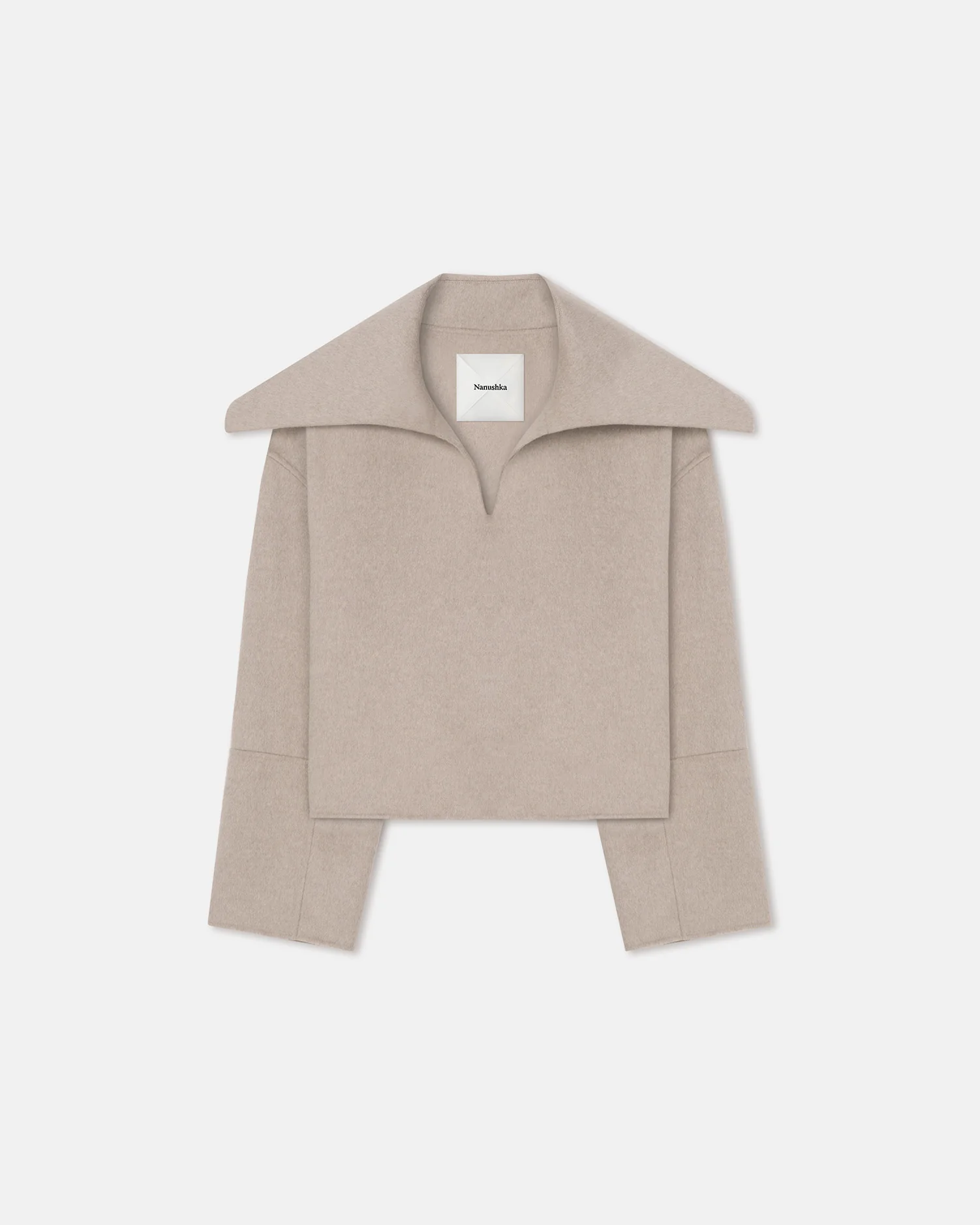 Maxe - Double Wool Jacket - Stone - Image 4