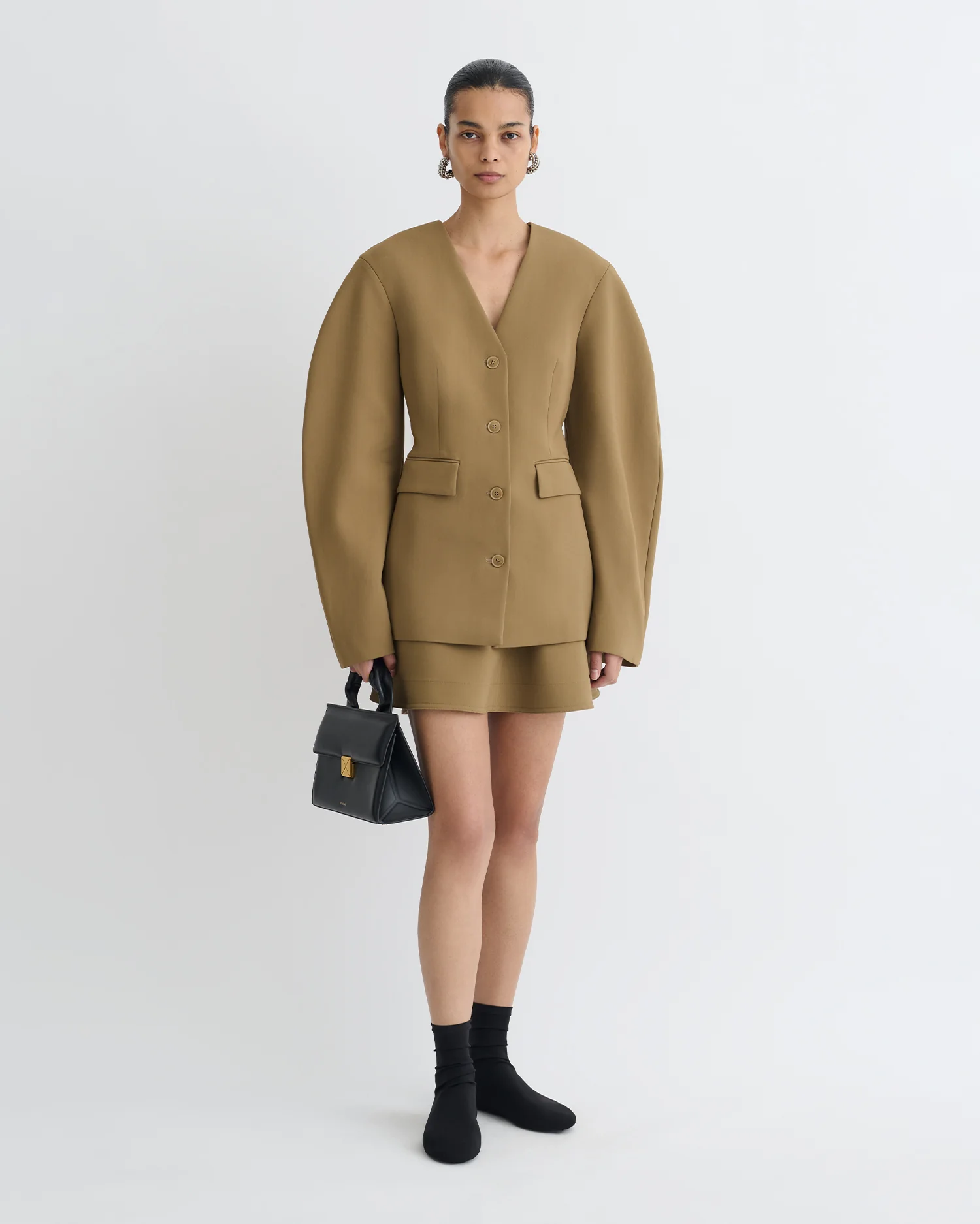 Kaori - Elongated Blazer - Brown - Image 3