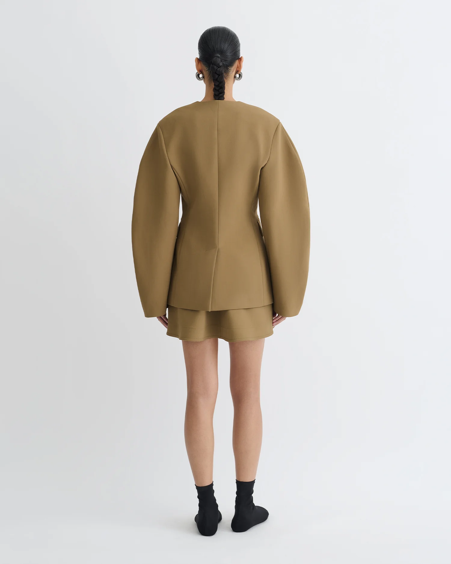 Kaori - Elongated Blazer - Brown - Image 4