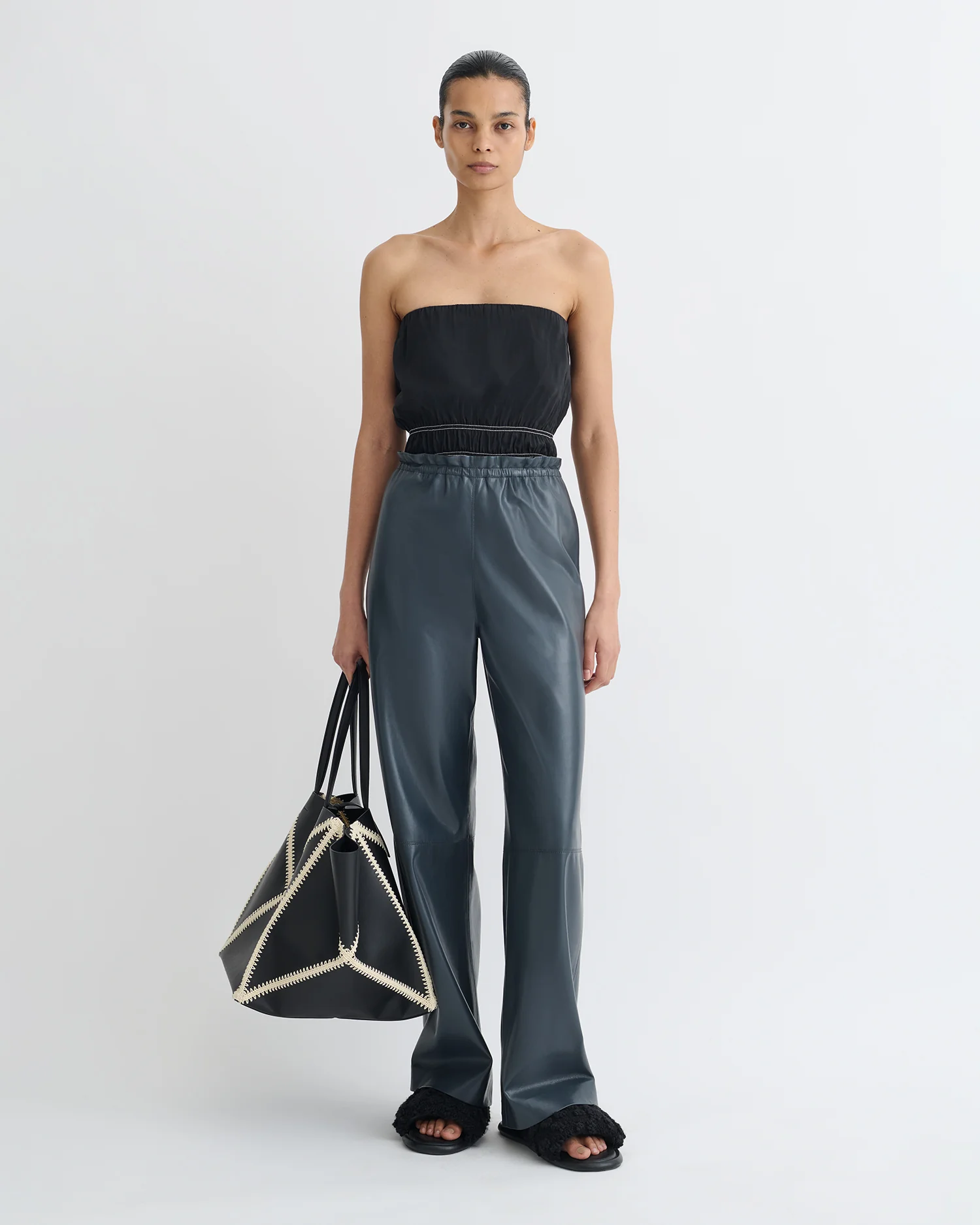 Geb - Okobor™ Alt-Leather Pants - Steel Blue