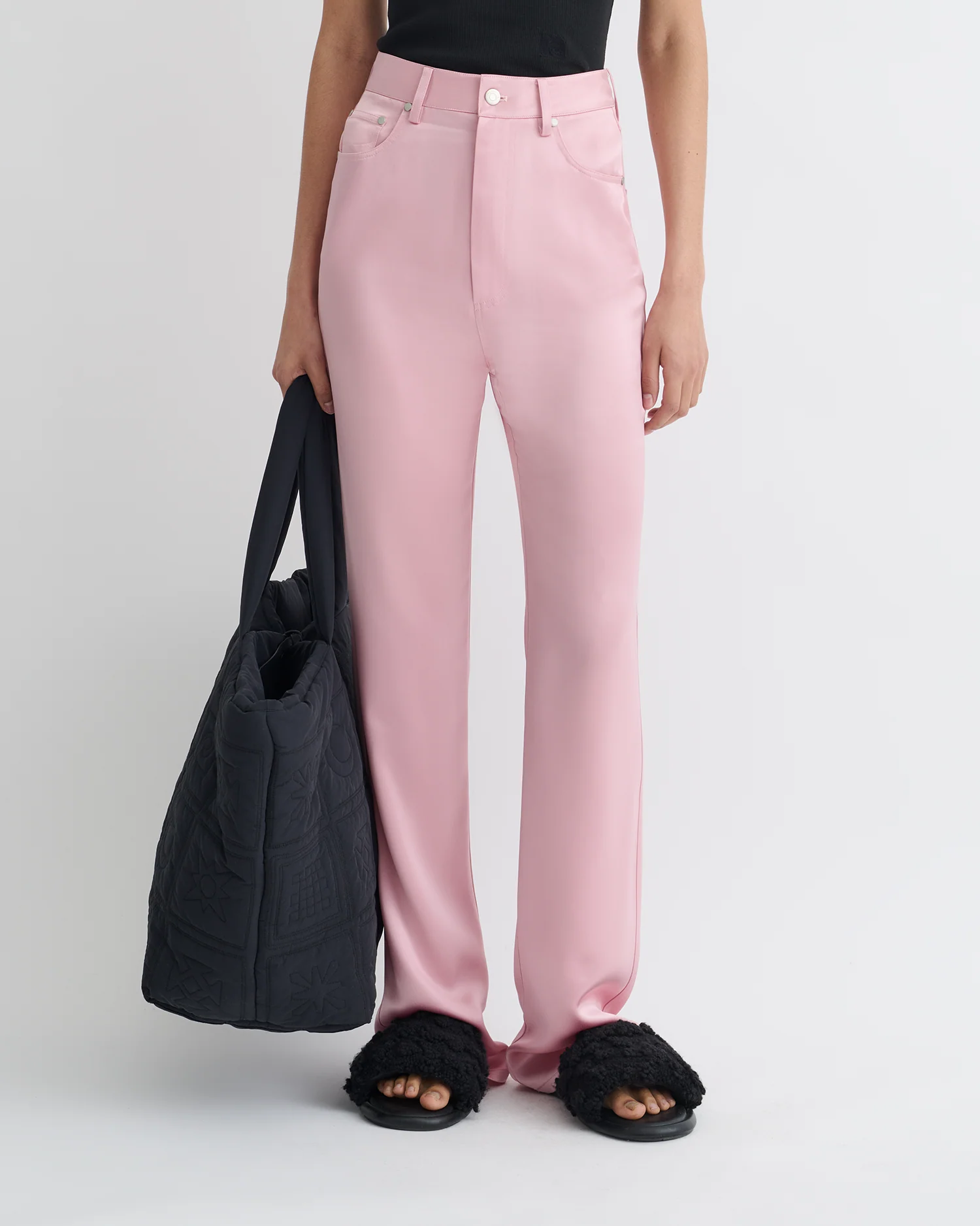 Tita - Slip Satin Pants - Pink - Image 3