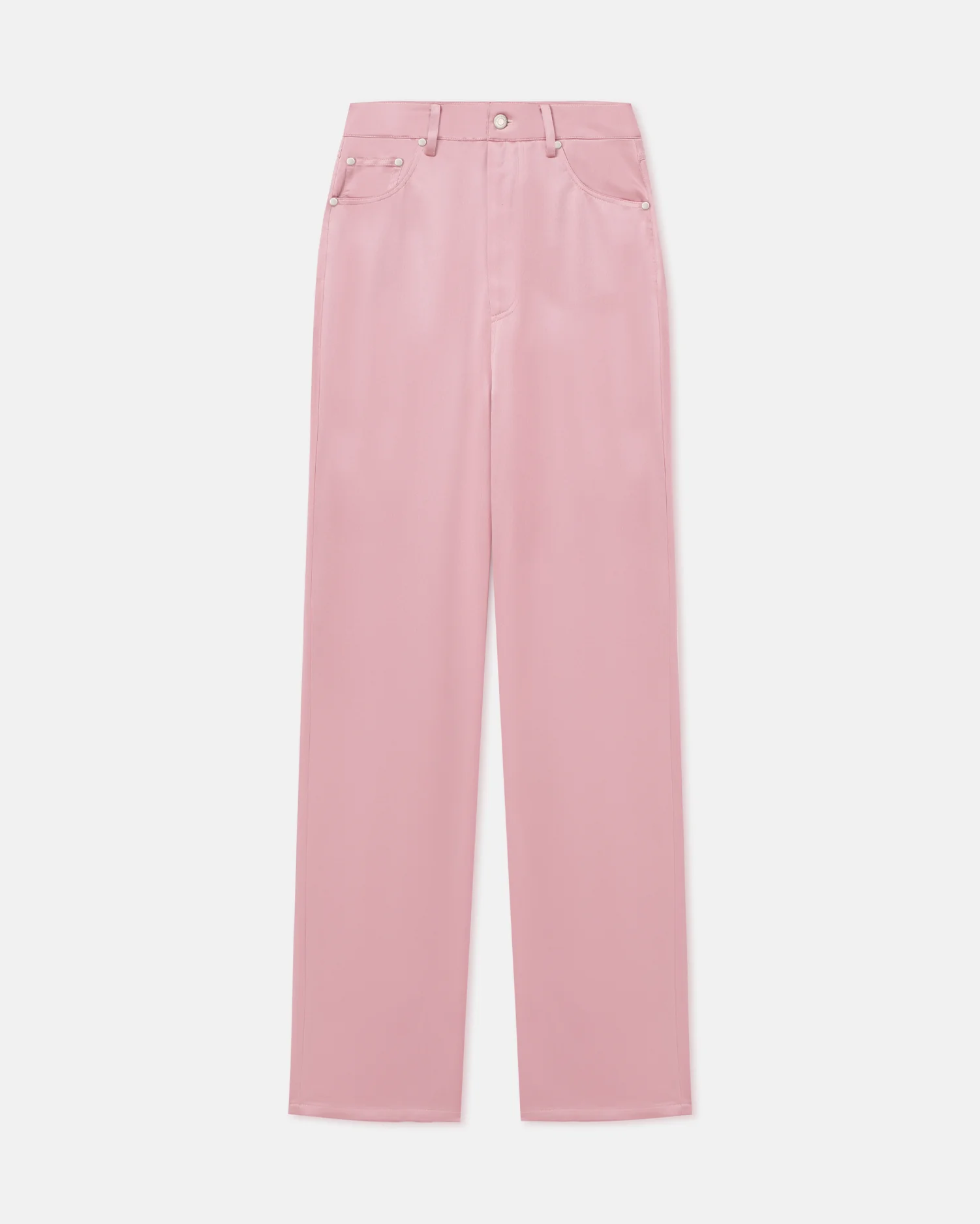 Tita - Slip Satin Pants - Pink - Image 4