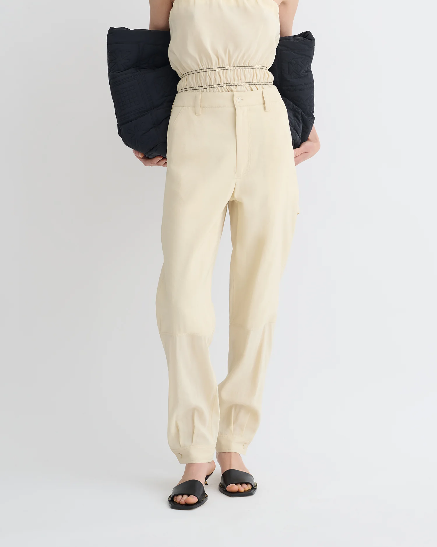 Daron - Glass Poplin Pants - Oat - Image 3