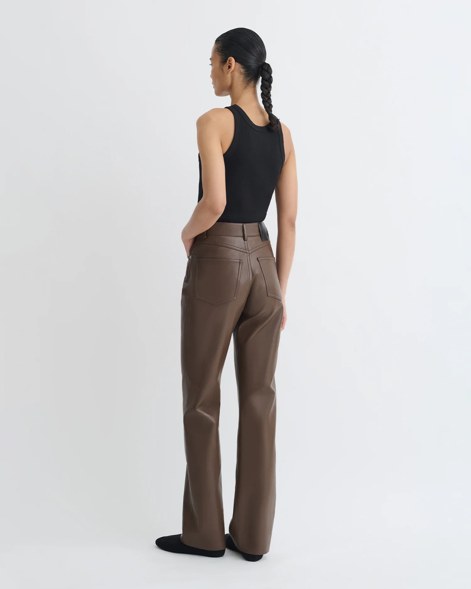 Seldes - Regenerated Leather Pants - Chocolate - Image 2