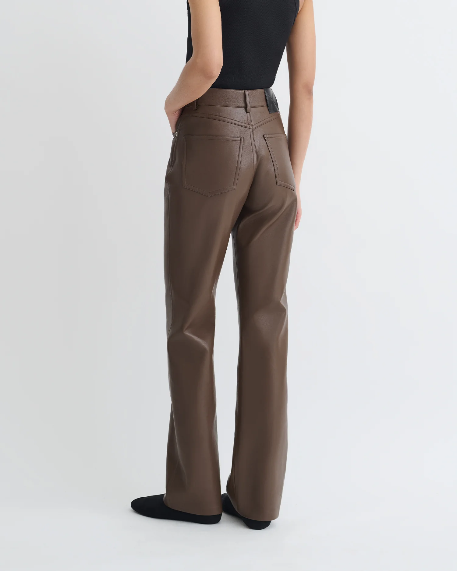 Seldes - Regenerated Leather Pants - Chocolate - Image 4