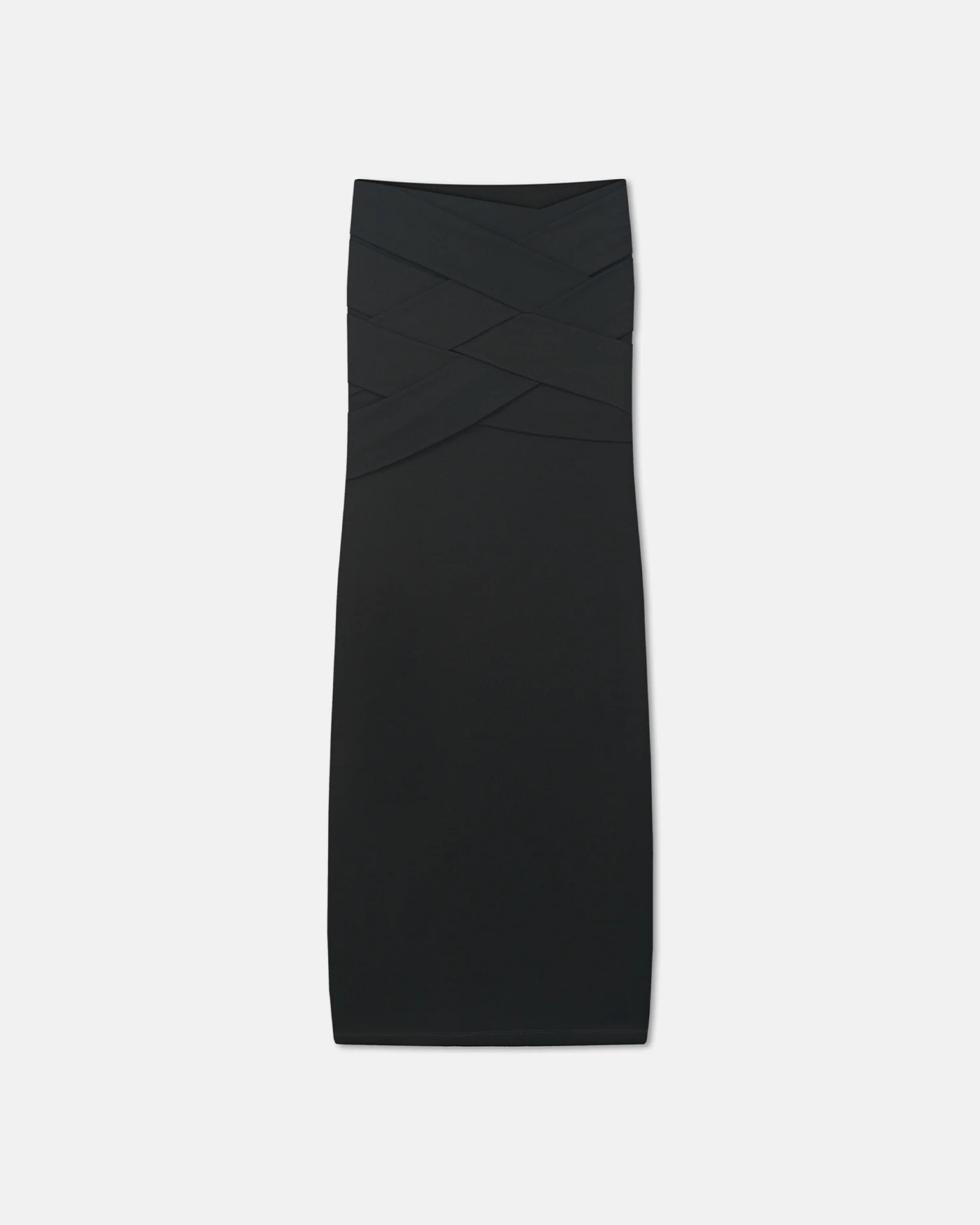 Shanda - Draped Mesh Jersey Maxi Skirt - Anthracite - Image 4