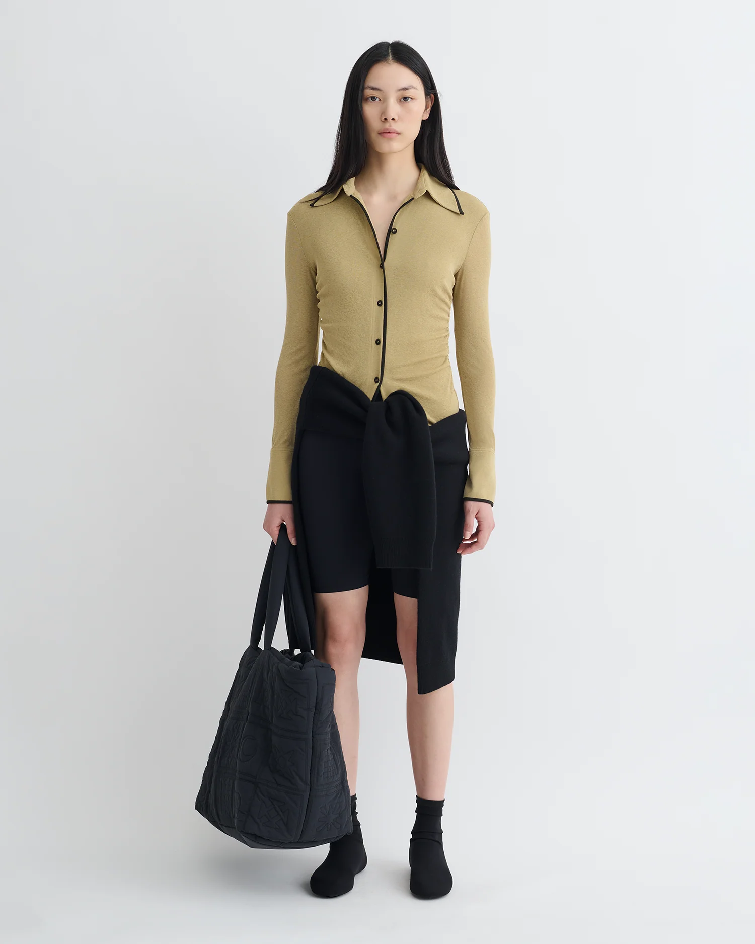 Idana - Mesh Jersey Shirt - Sand/Anthracite - Image 2