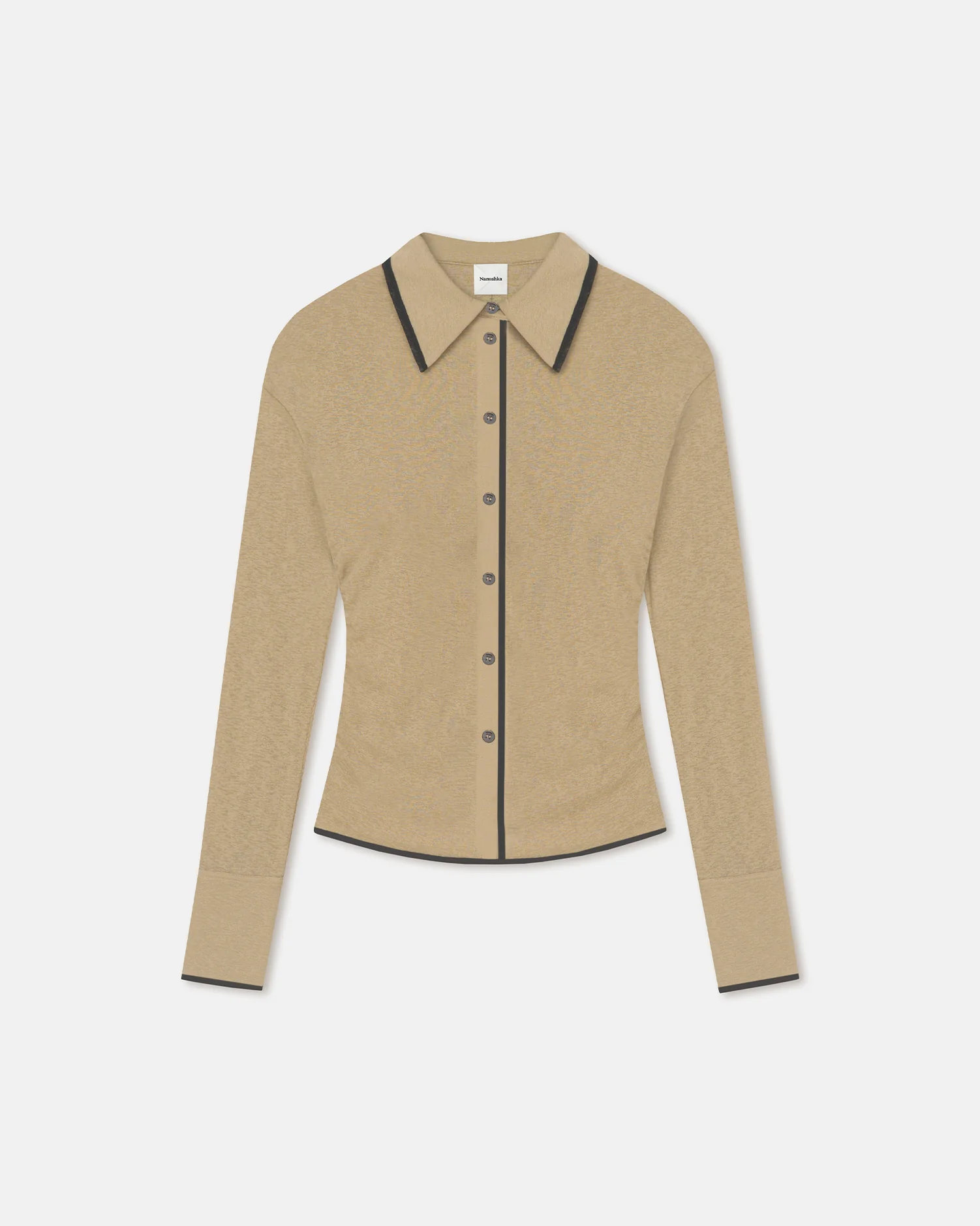 Idana - Mesh Jersey Shirt - Sand/Anthracite - Image 4
