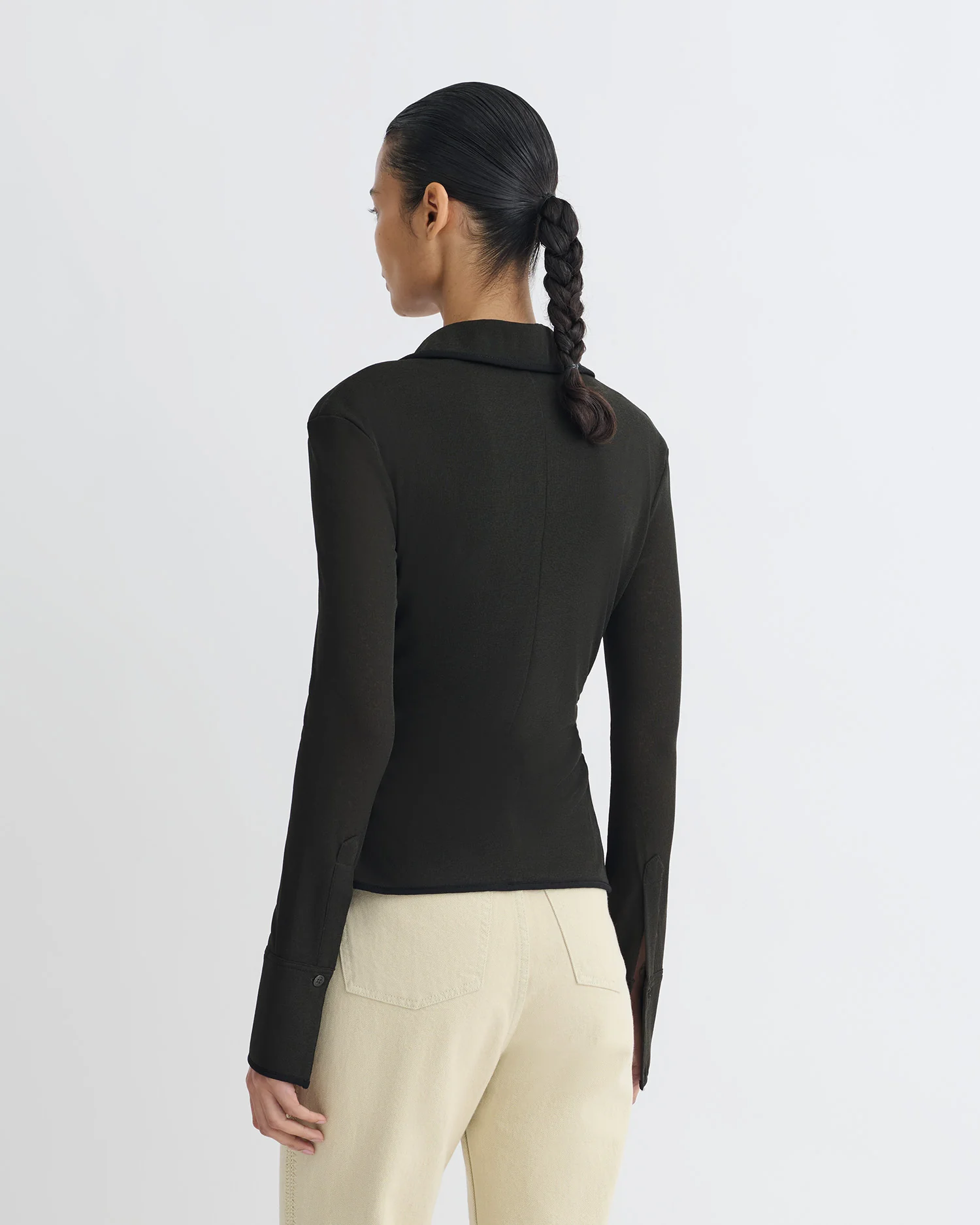 Idana - Mesh Jersey Shirt - Antracite/Black - Image 4