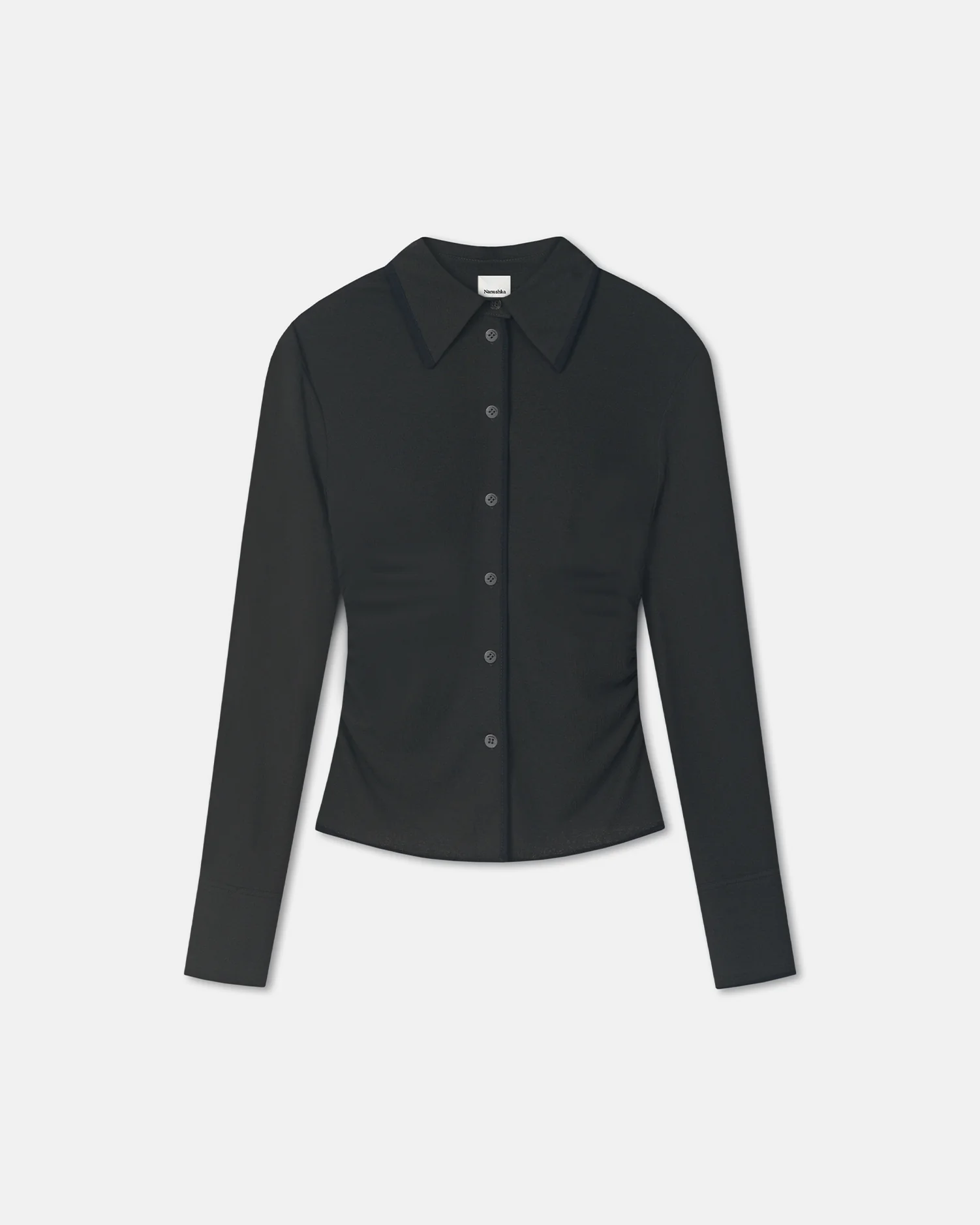 Idana - Mesh Jersey Shirt - Antracite/Black - Image 5