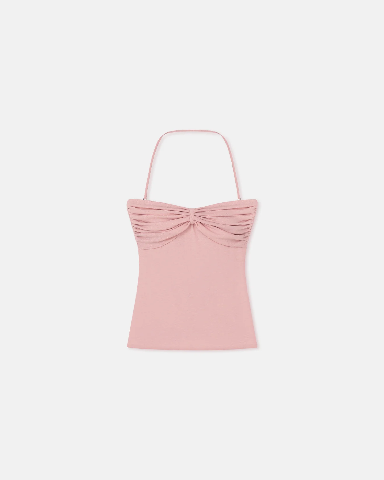 Rissa - Halter Neck Mesh Jersey Top - Pink - Image 5