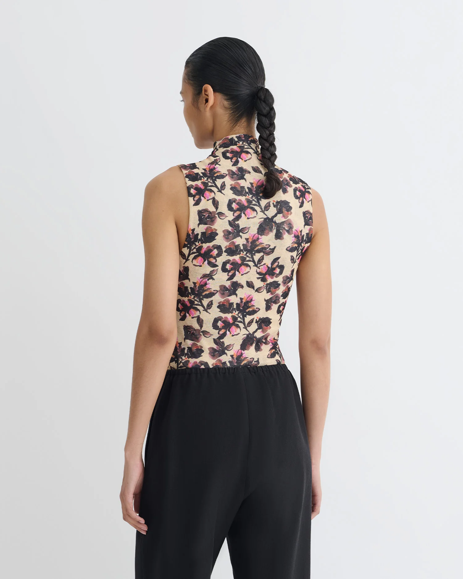 Annyka - Printed Mesh Jersey Top - Tapestry Floral - Image 4