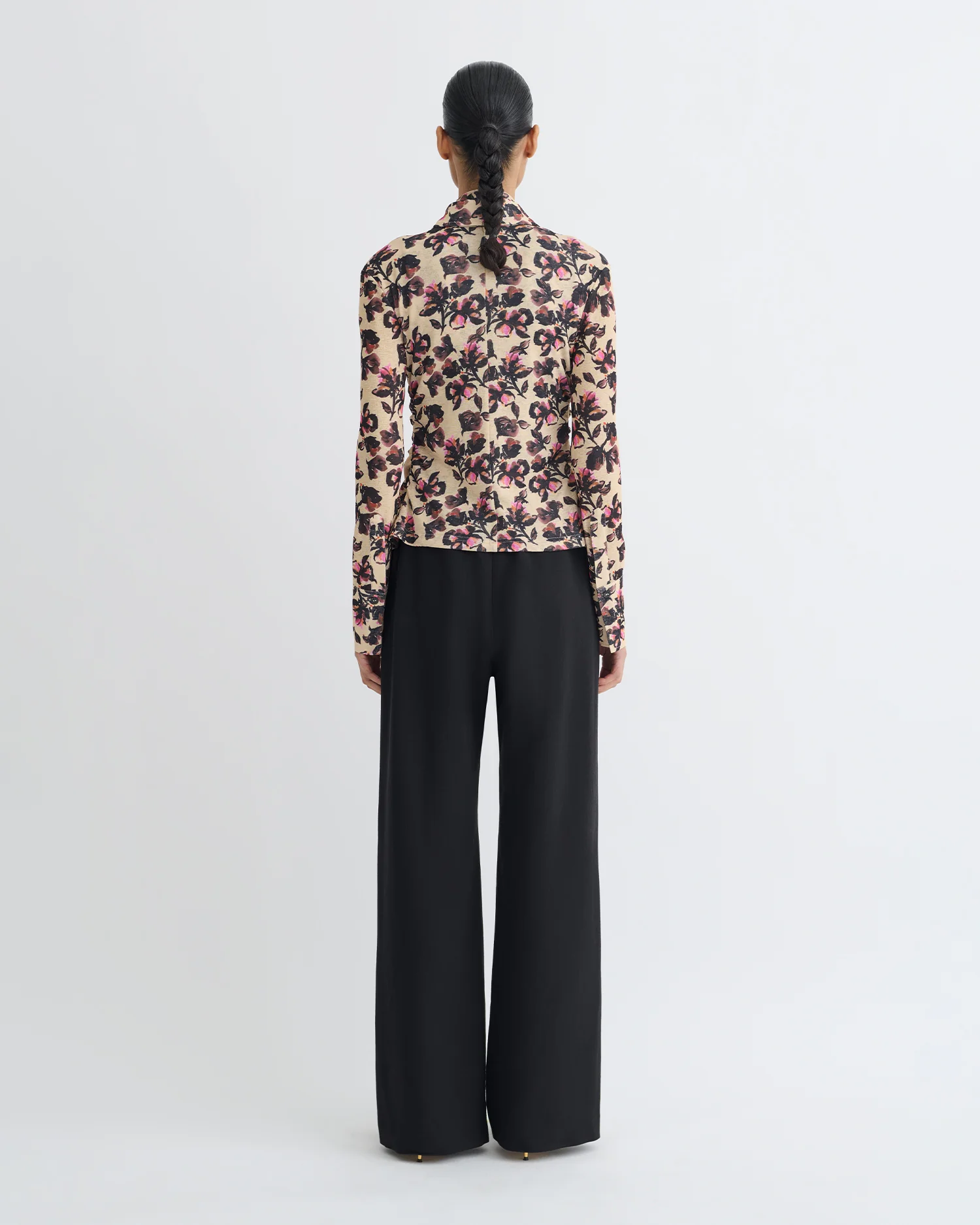 Idana - Printed Mesh Jersey Shirt - Tapestry Floral - Image 3