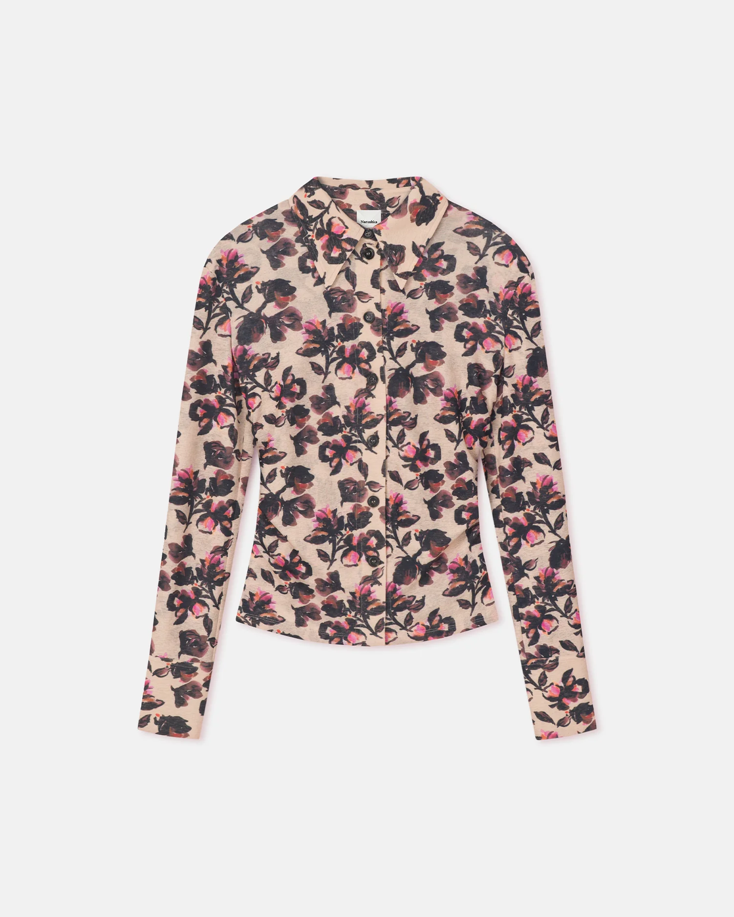 Idana - Printed Mesh Jersey Shirt - Tapestry Floral - Image 5