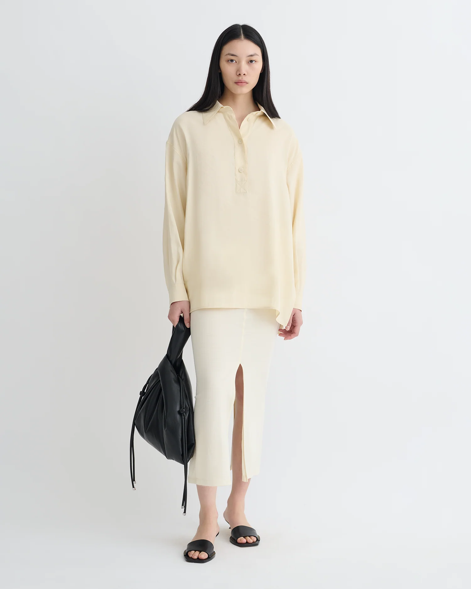 Linka - Glass Poplin Shirt - Oat - Image 2