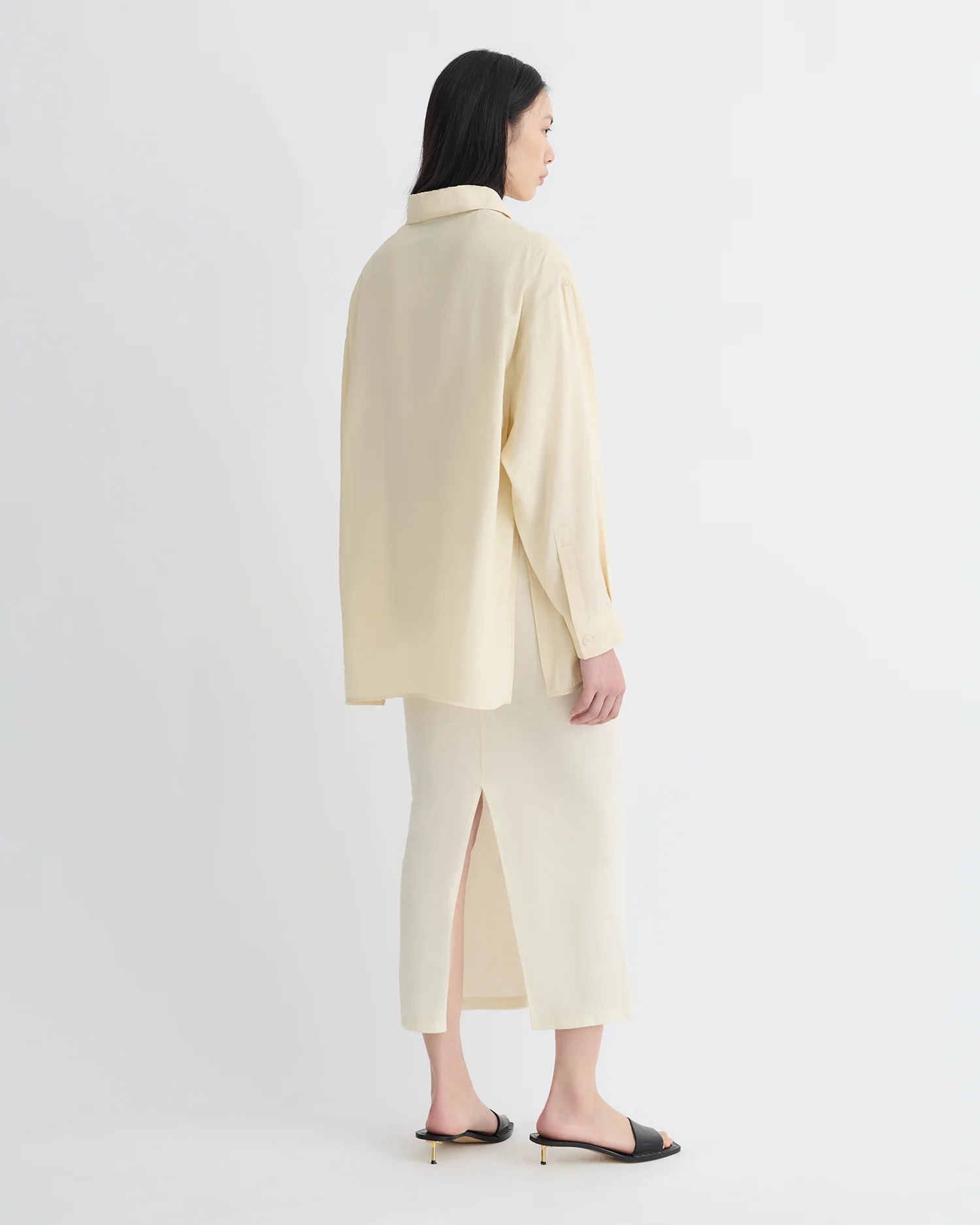 Linka - Glass Poplin Shirt - Oat - Image 3