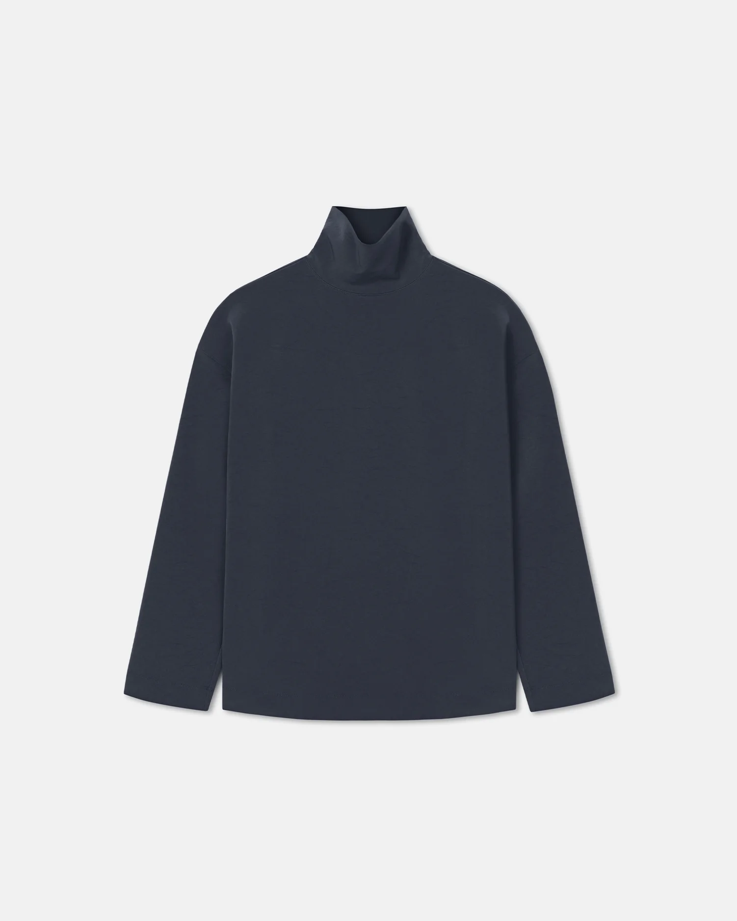 Sitara - Paper Jersey Turtleneck Top - Dusty Blue - Image 4