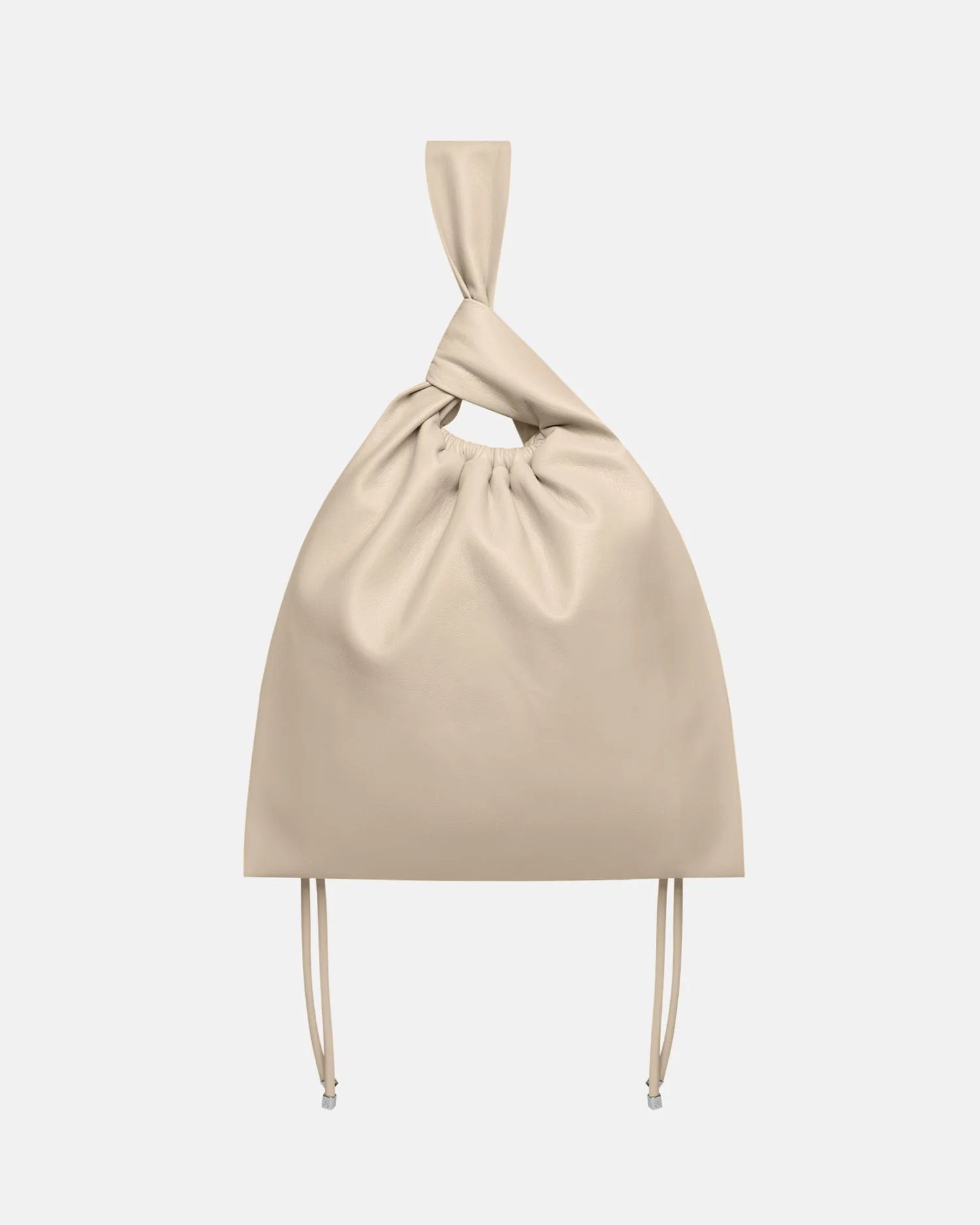 Jen Drawstring Large - Okobor™ Alt-Leather Bag - Chalk - Image 3