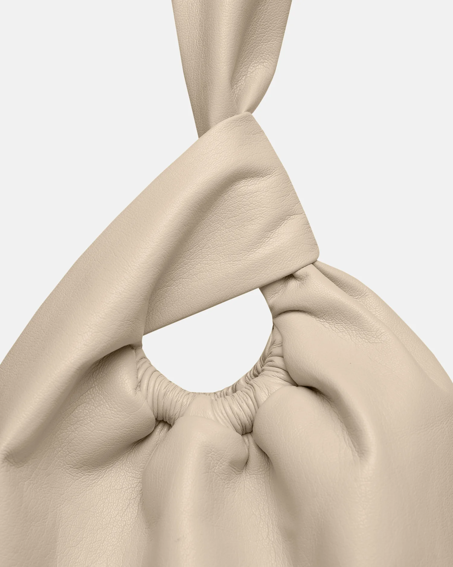 Jen Drawstring Large - Okobor™ Alt-Leather Bag - Chalk - Image 4