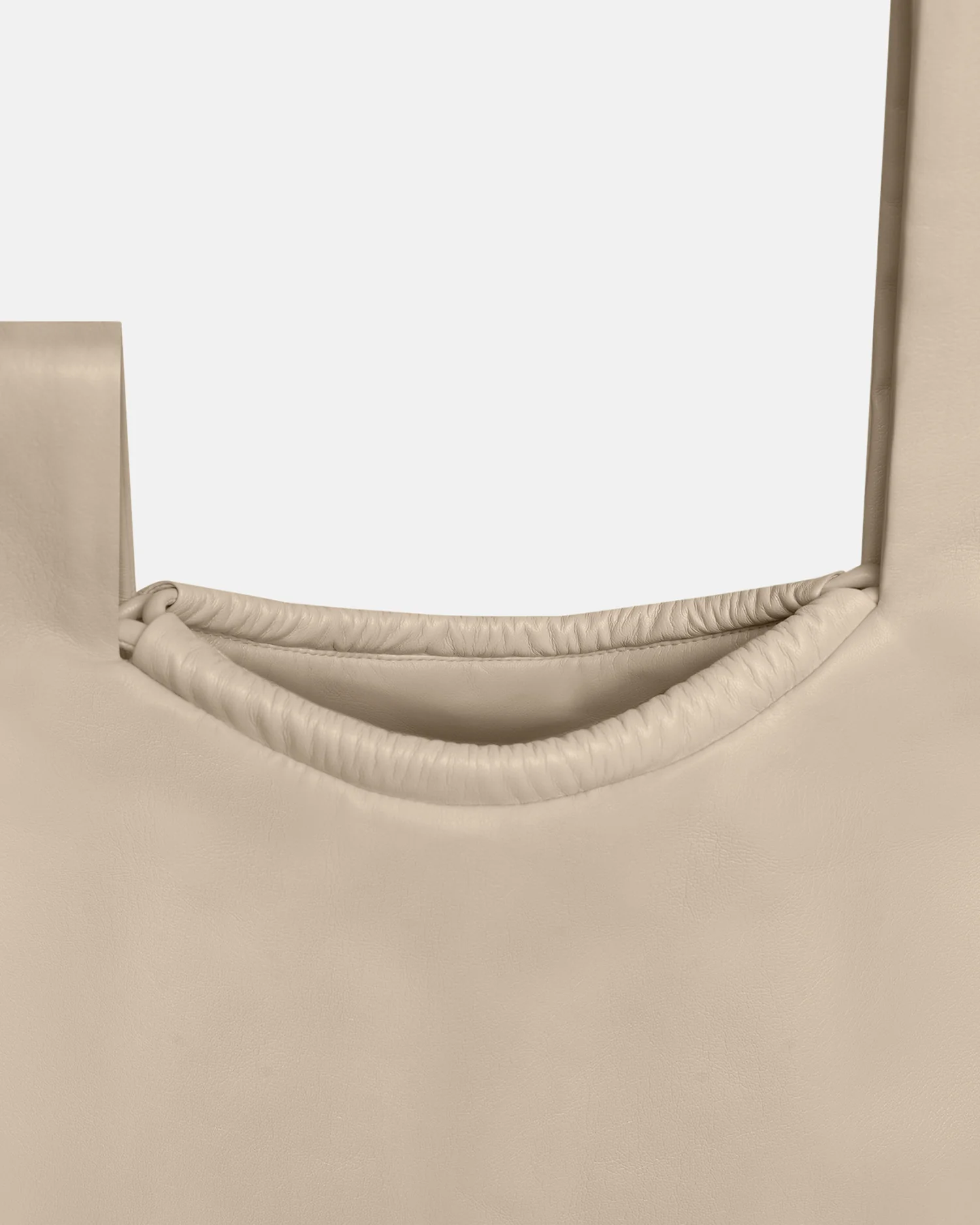 Jen Drawstring Large - Okobor™ Alt-Leather Bag - Chalk - Image 5