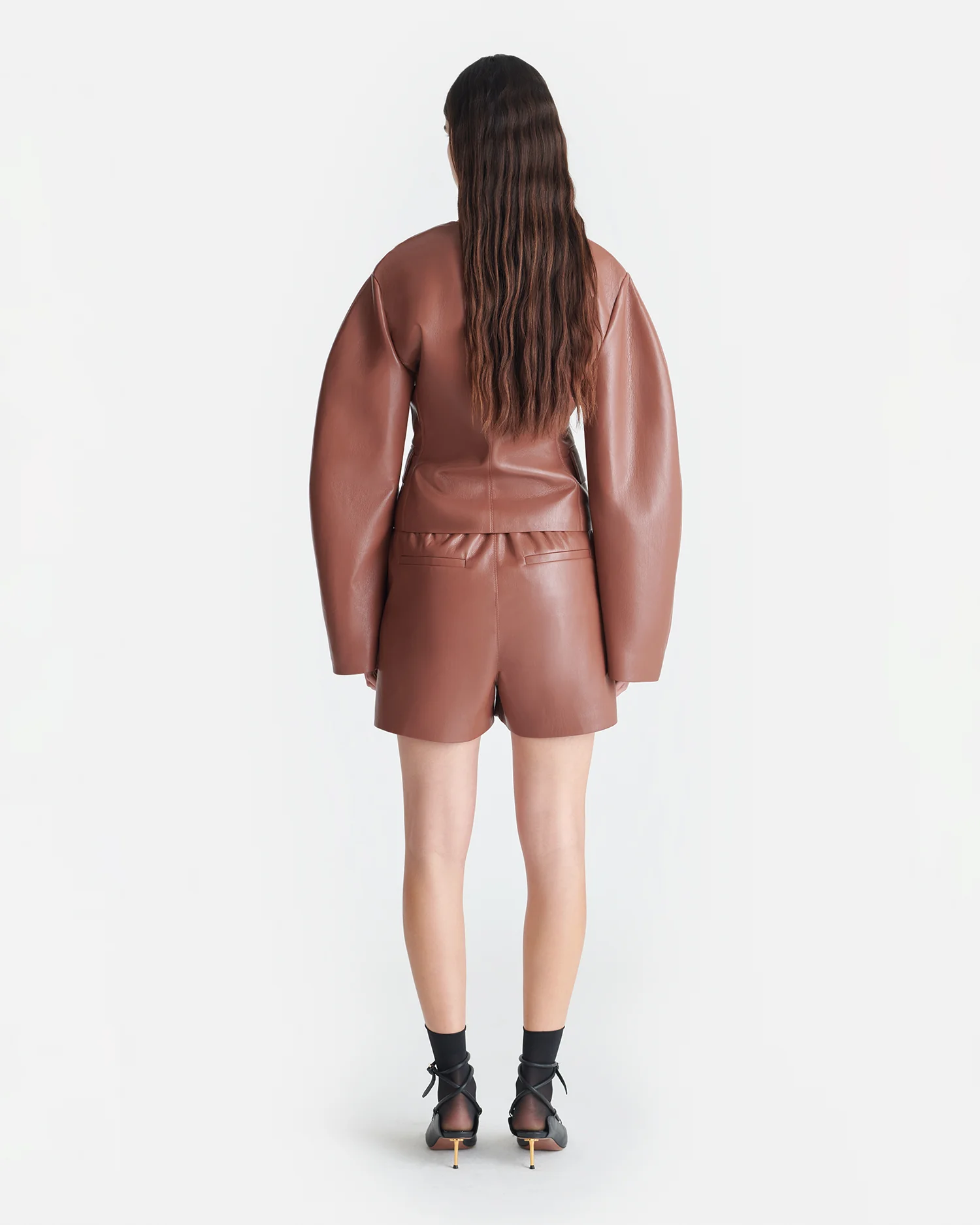 Kiyo - Okobor™ Alt-Leather Blazer - Henna - Image 3