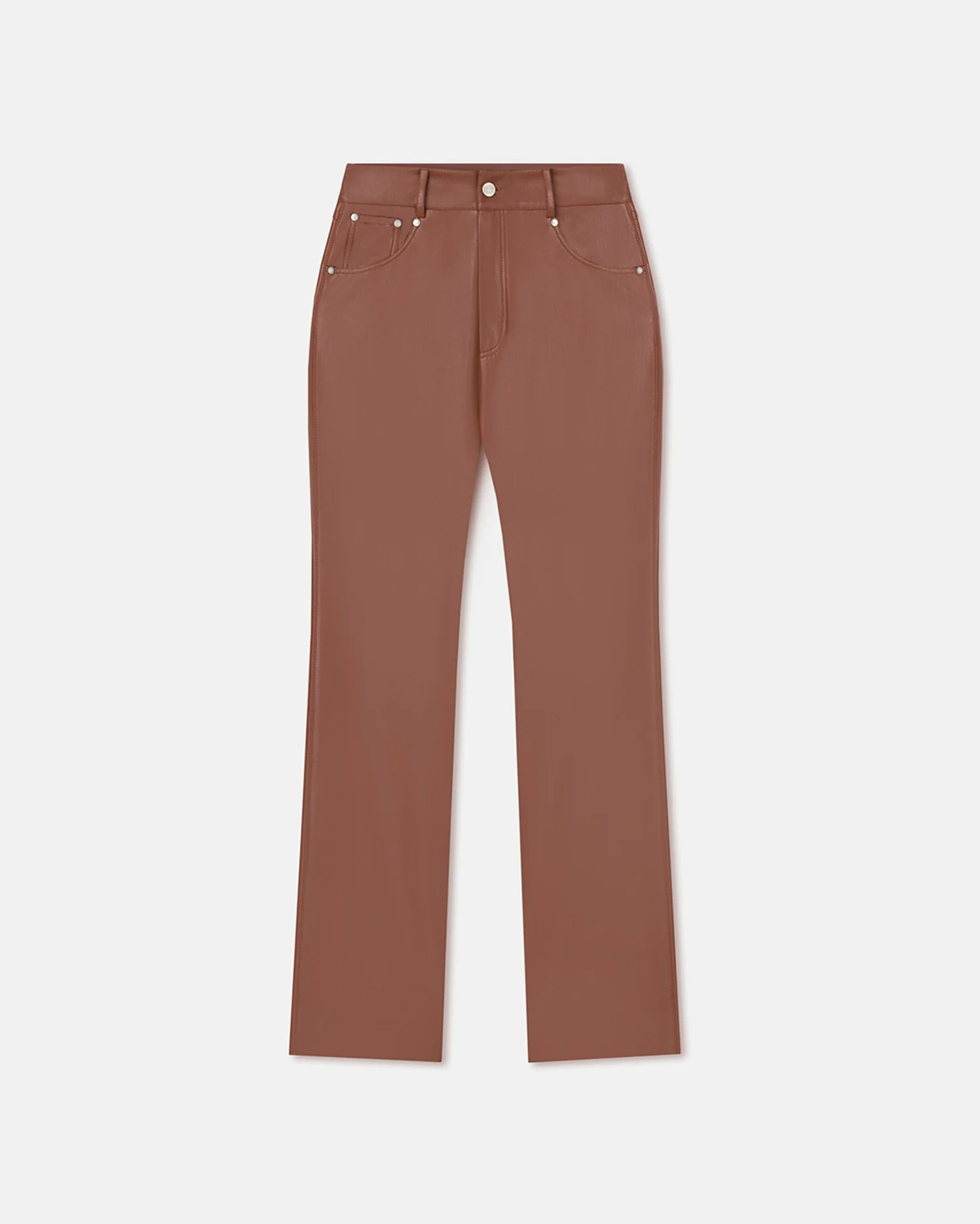 Jacoba - Okobor™Alt-Leather Pants - Henna - Image 4