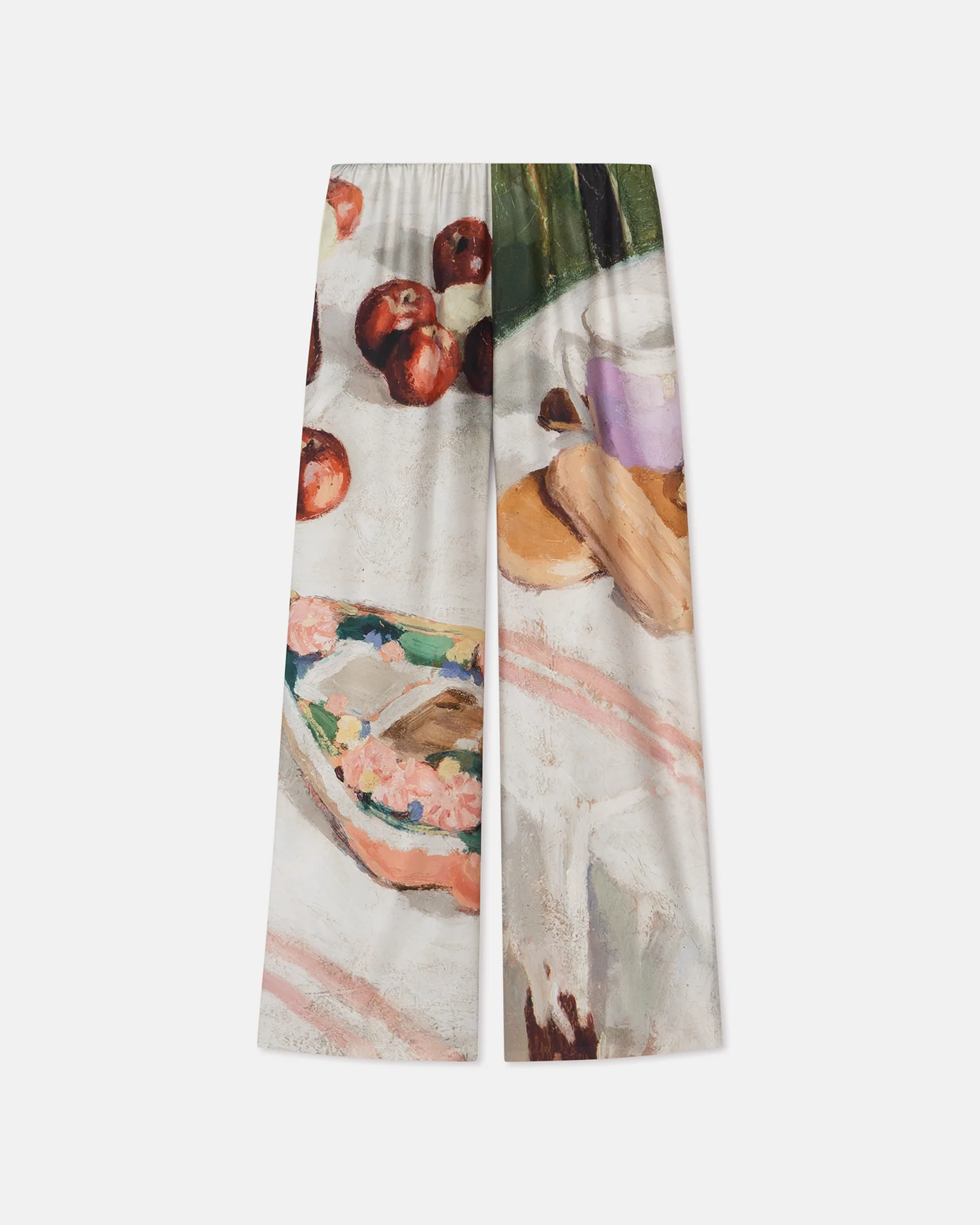 Brenda - Printed Silk Twill Pants - Gingerbread Heart - Image 4