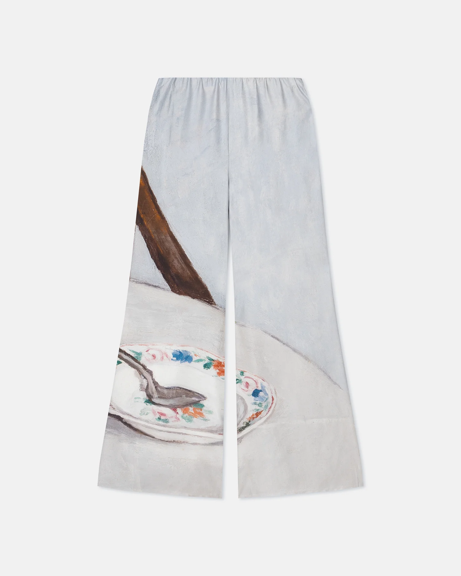 Milon - Printed Flared Silk Twill Pants - Poppyseed Cake - Image 4
