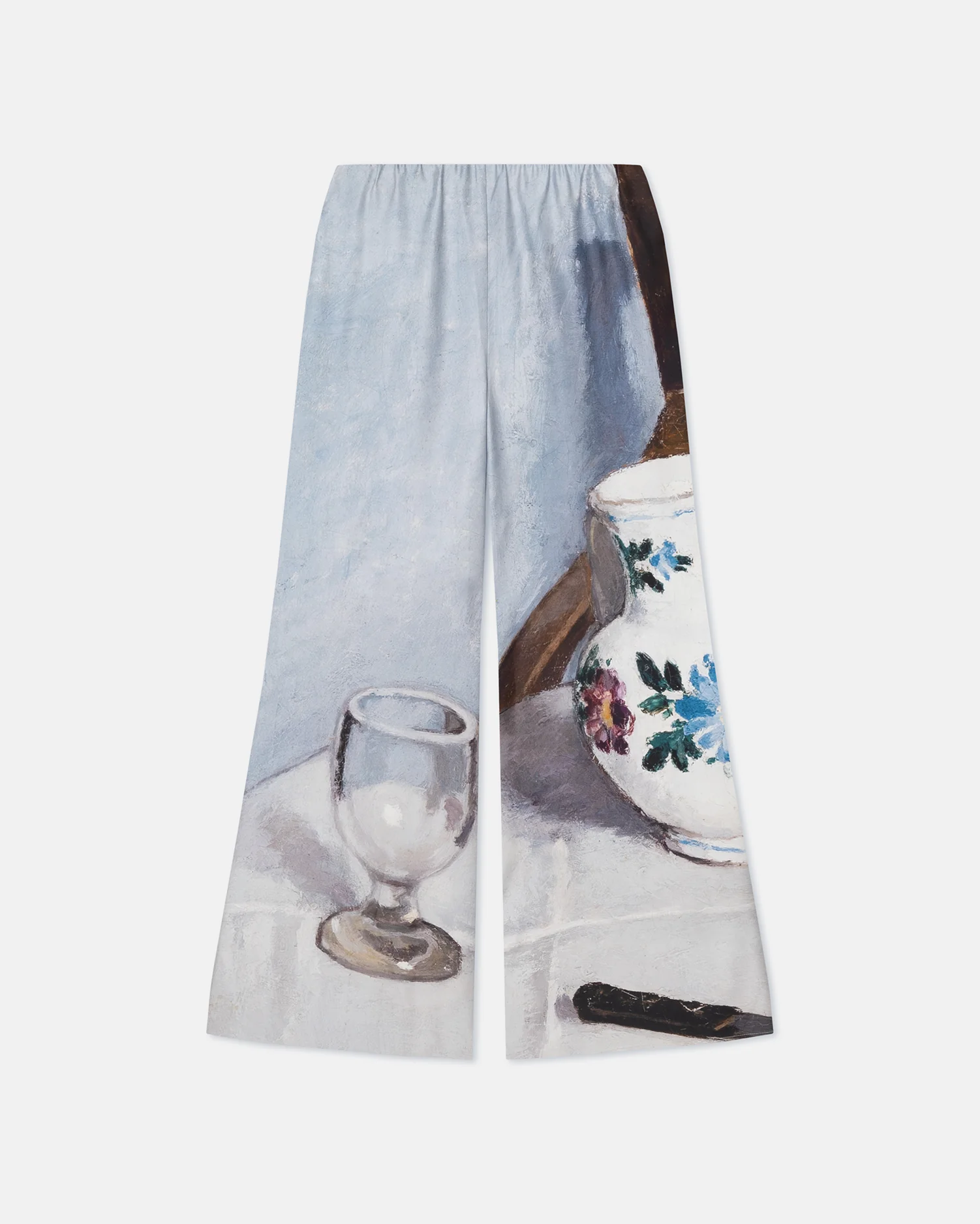 Milon - Printed Flared Silk Twill Pants - Poppyseed Cake - Image 5