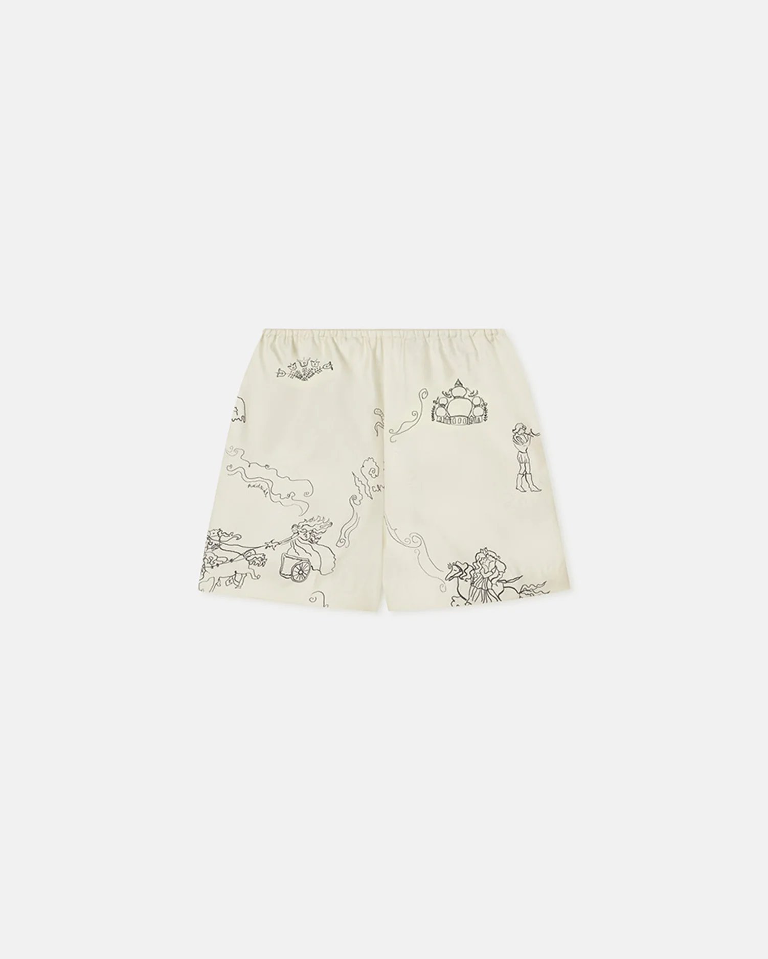 Dylla - Printed Tailored Silk Twill Shorts - Folktale - Image 4