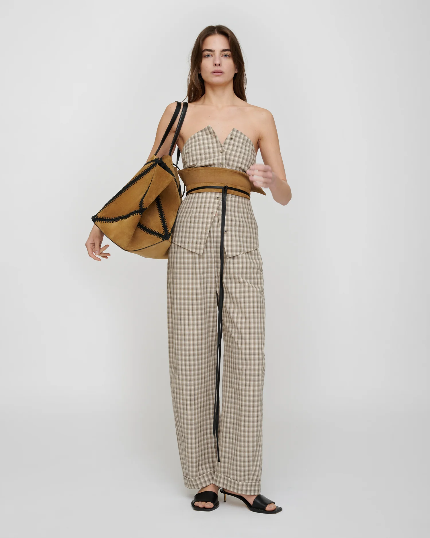 Evora - Suede belt - Brown - Image 2