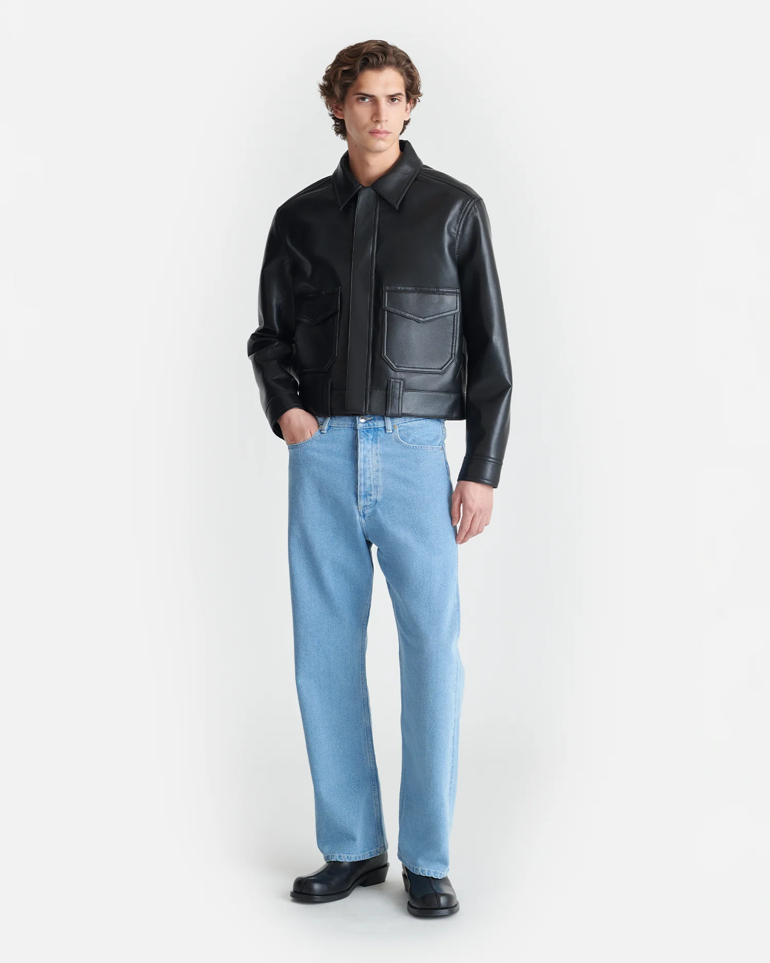 Ruben - Regenerated leather jacket - Black - Image 3